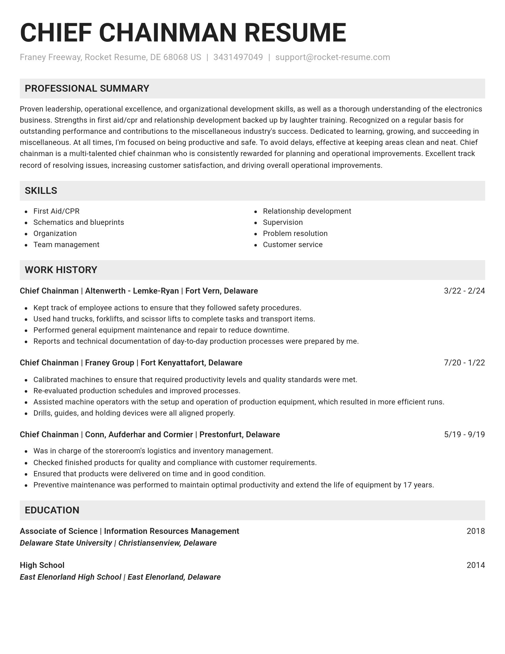 Genius resume template