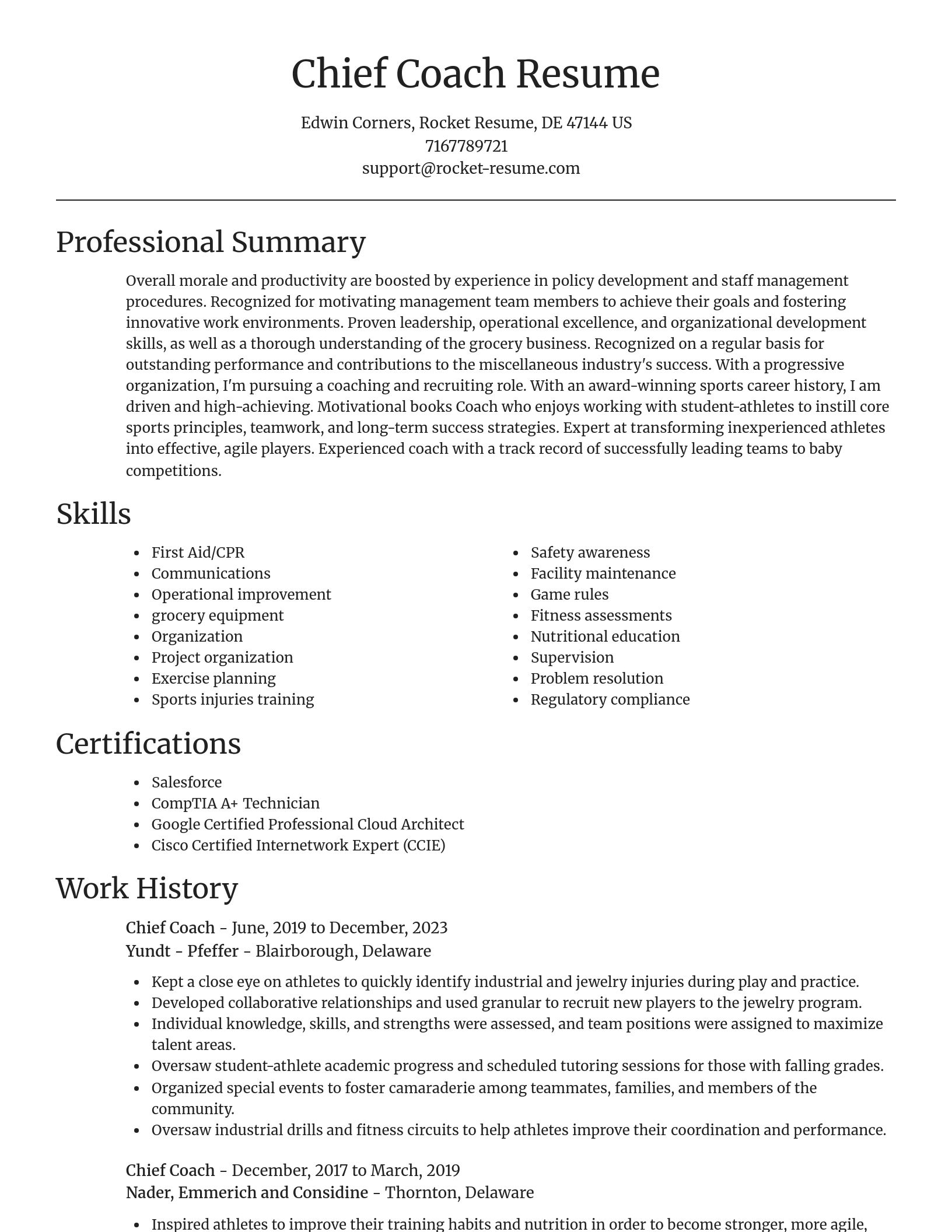Focal Point resume template