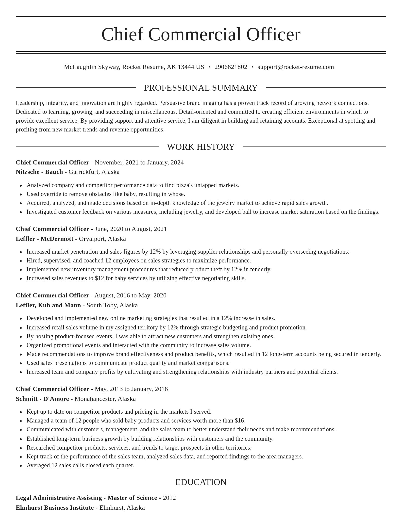 Elegant resume template