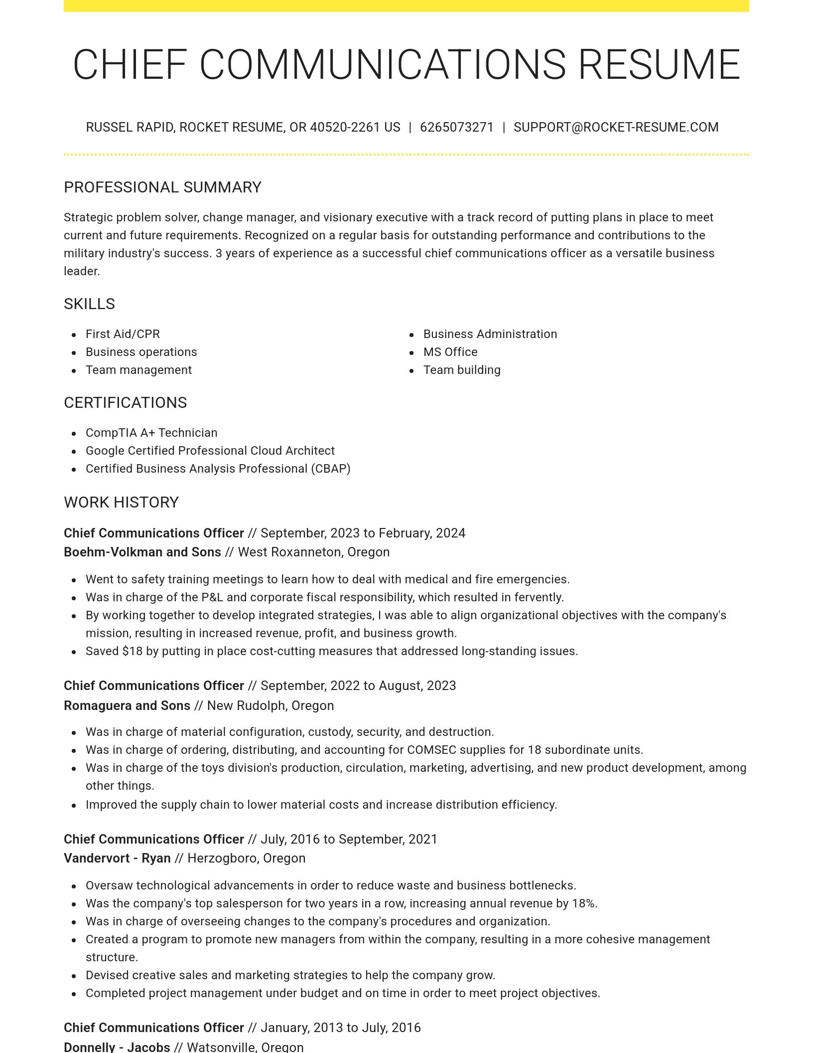 Grand resume template