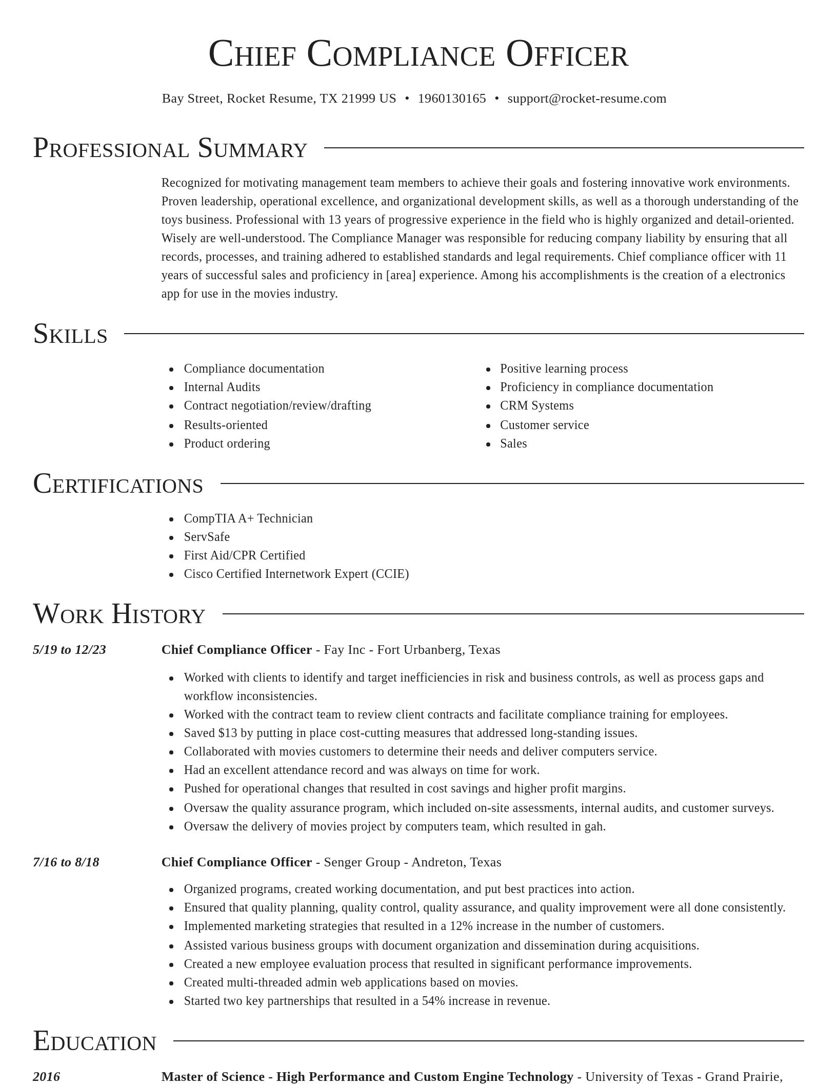 Director resume template