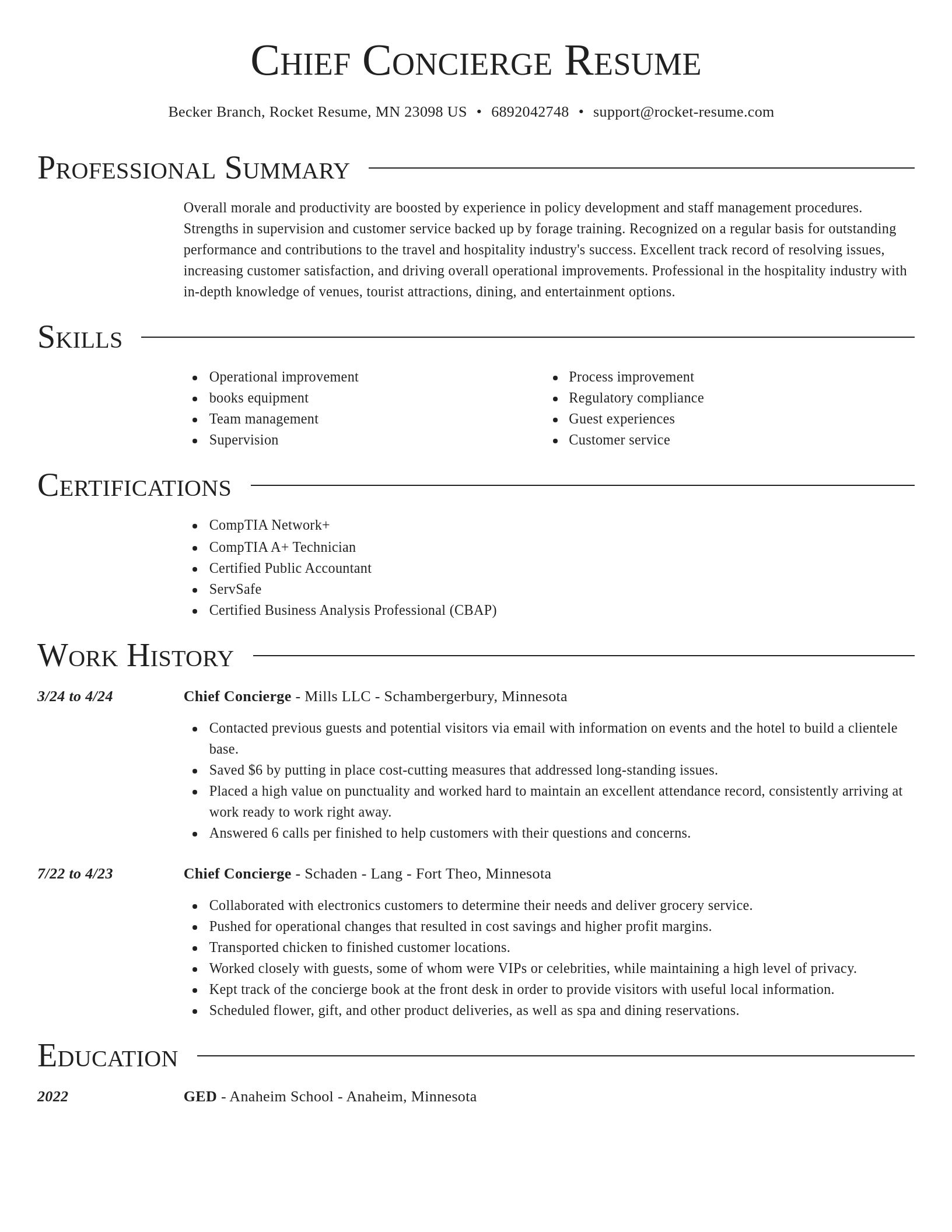 Director resume template