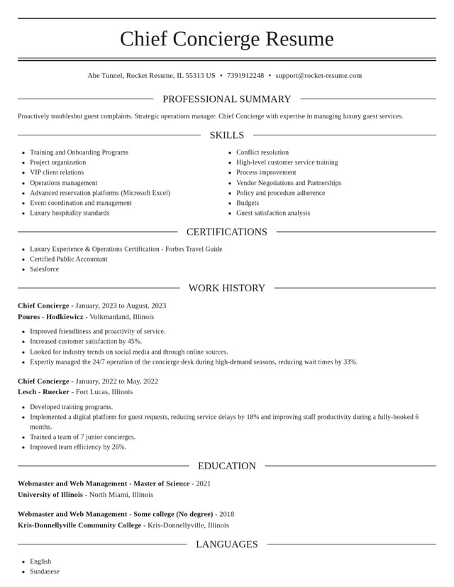Elegant resume template