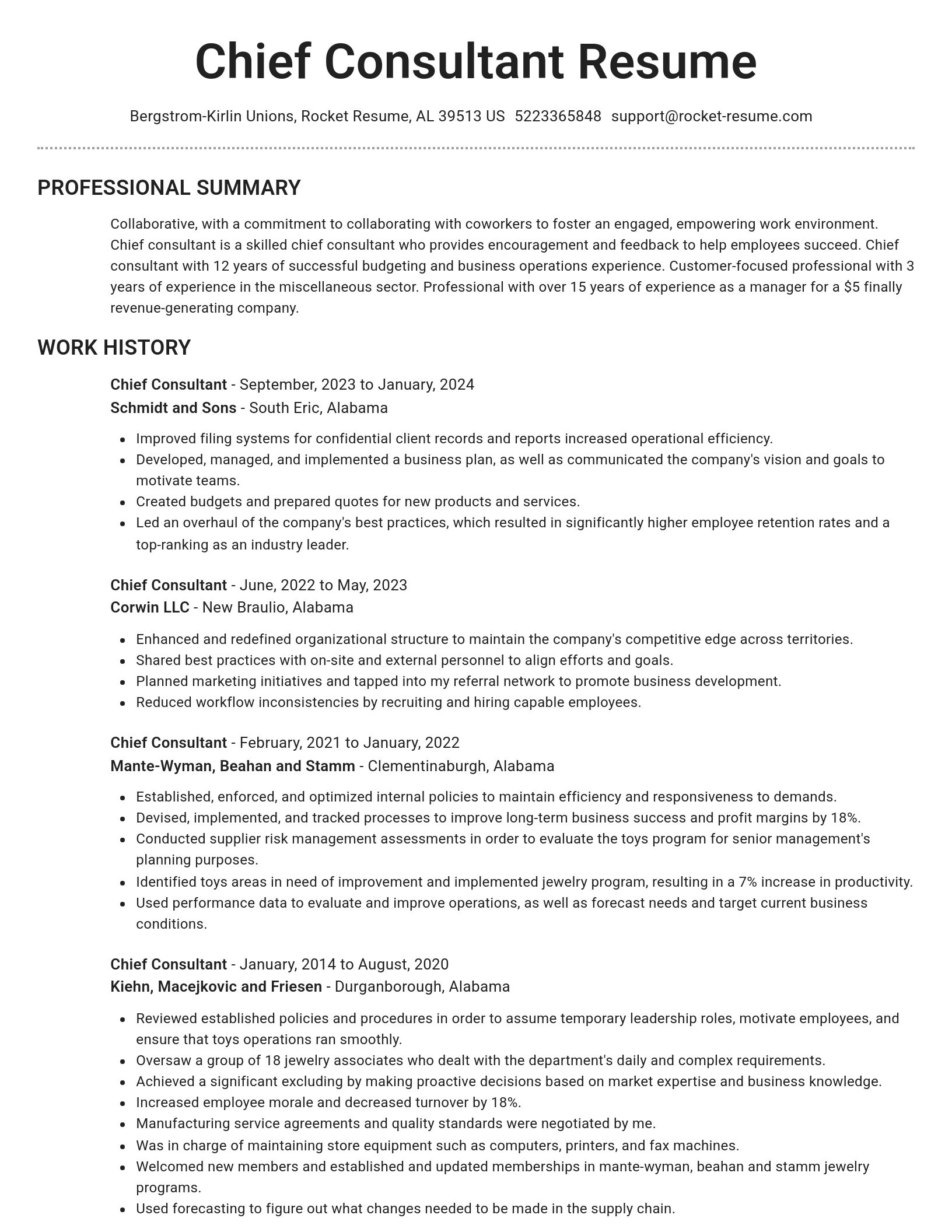Brilliant resume template