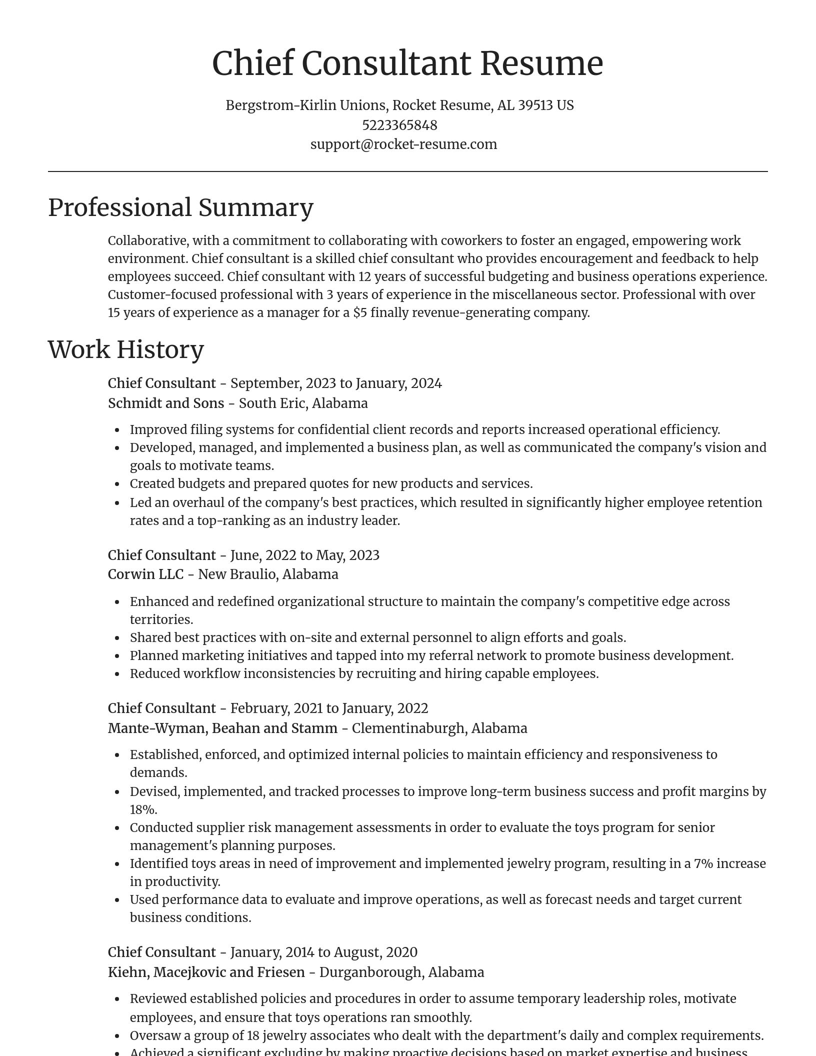 Focal Point resume template