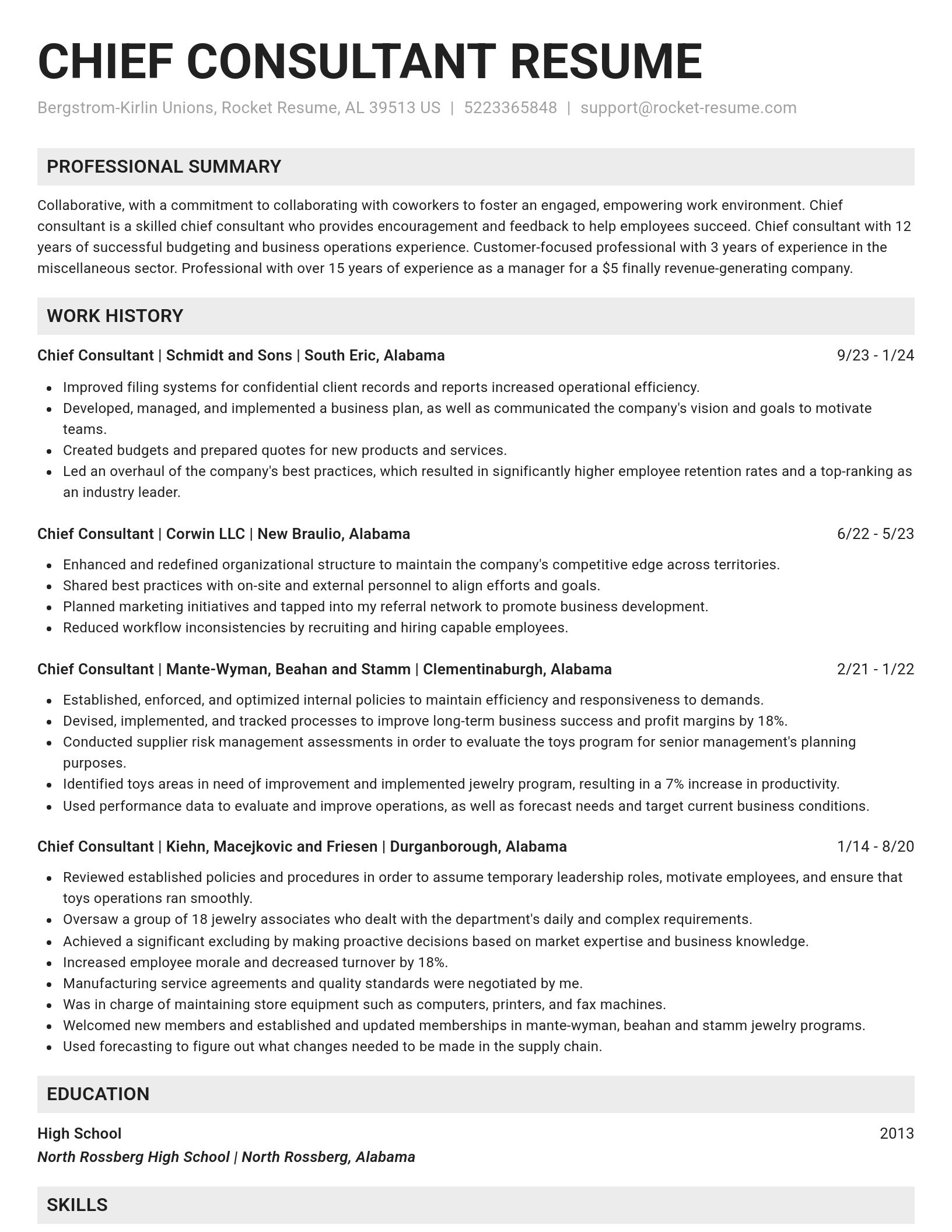 Genius resume template