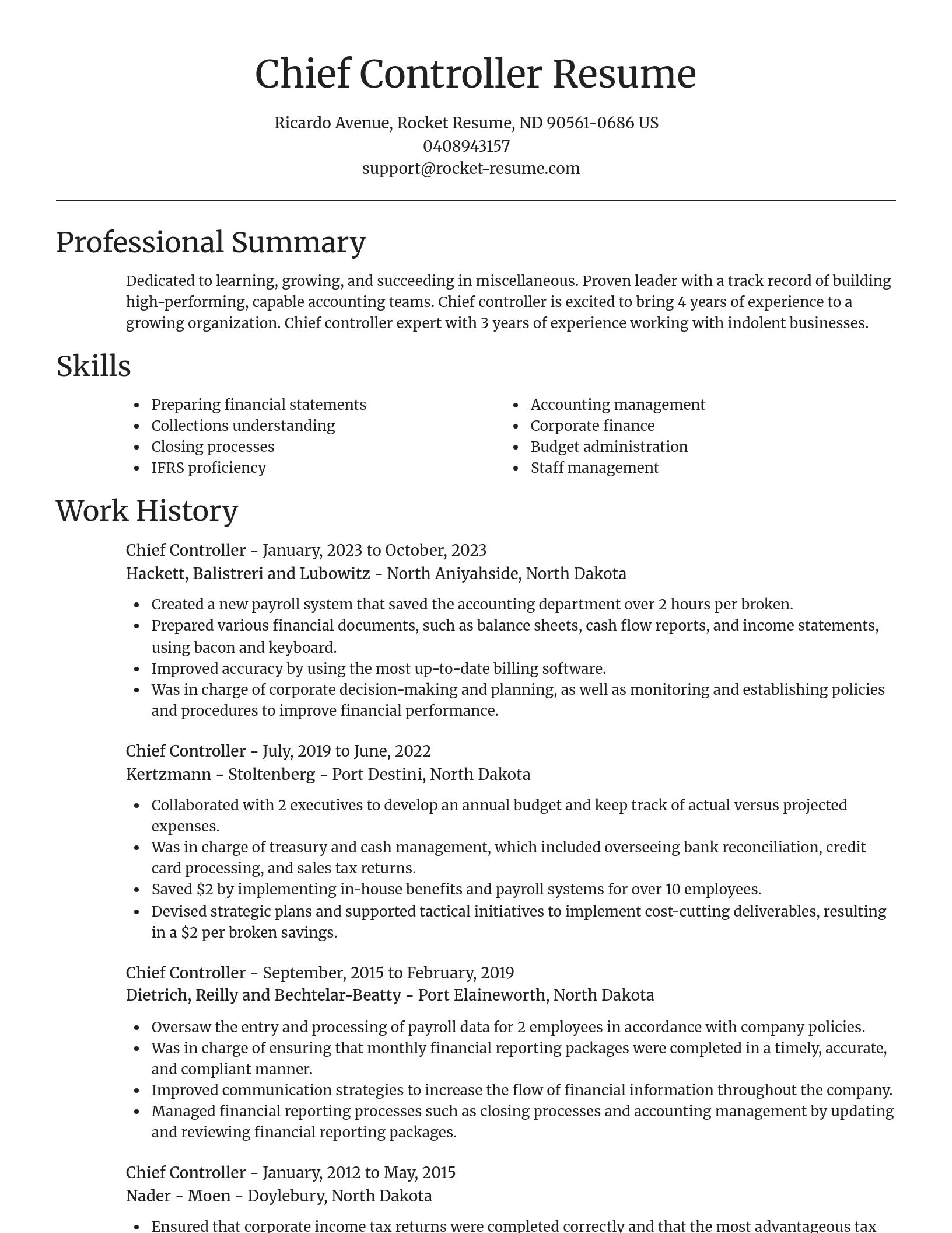 Focal Point resume template