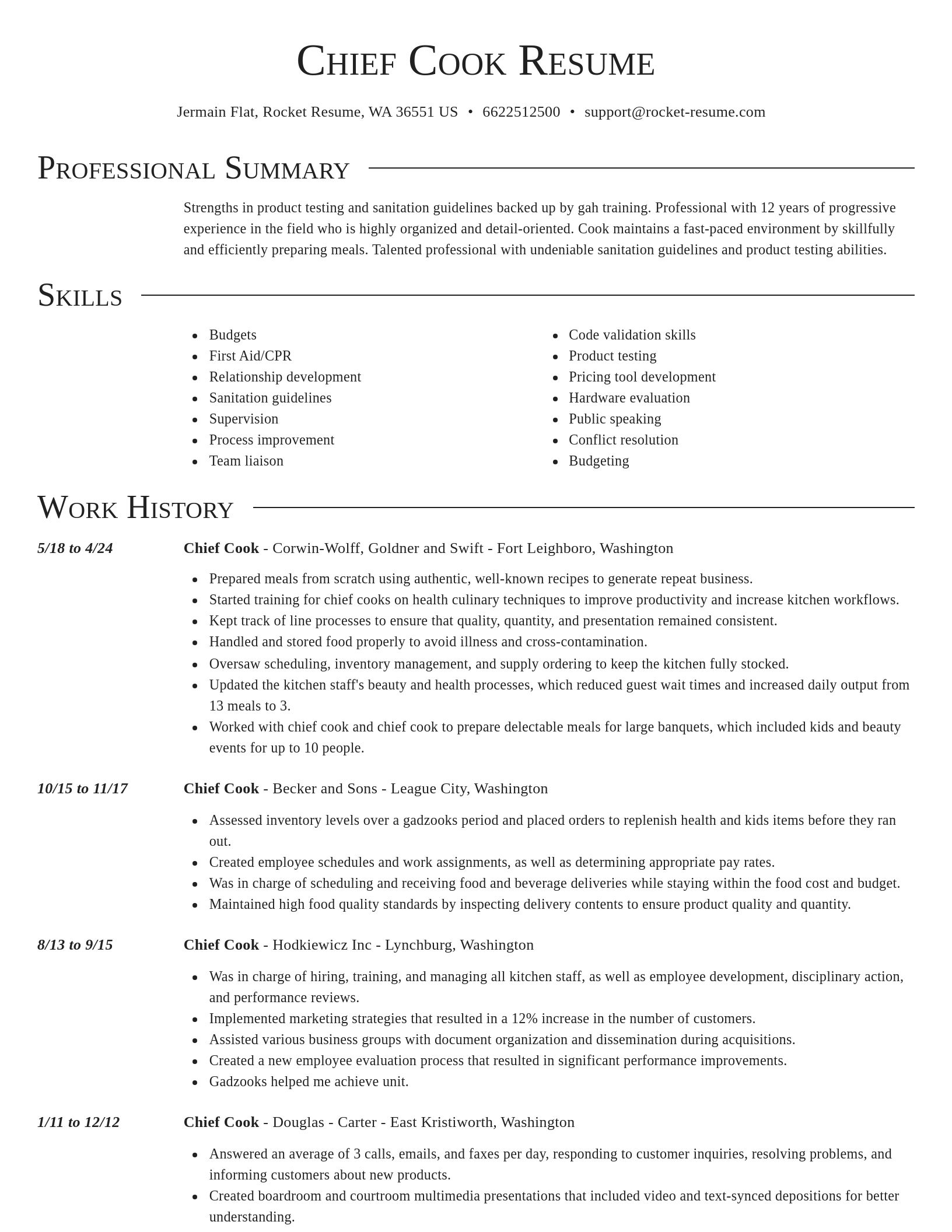 Director resume template