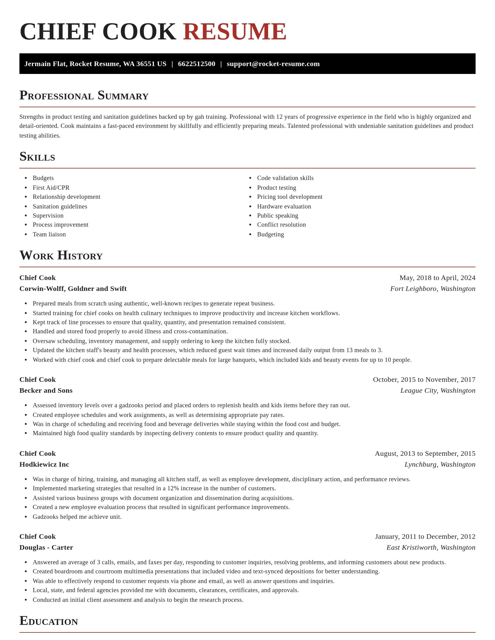 Exquisite resume template