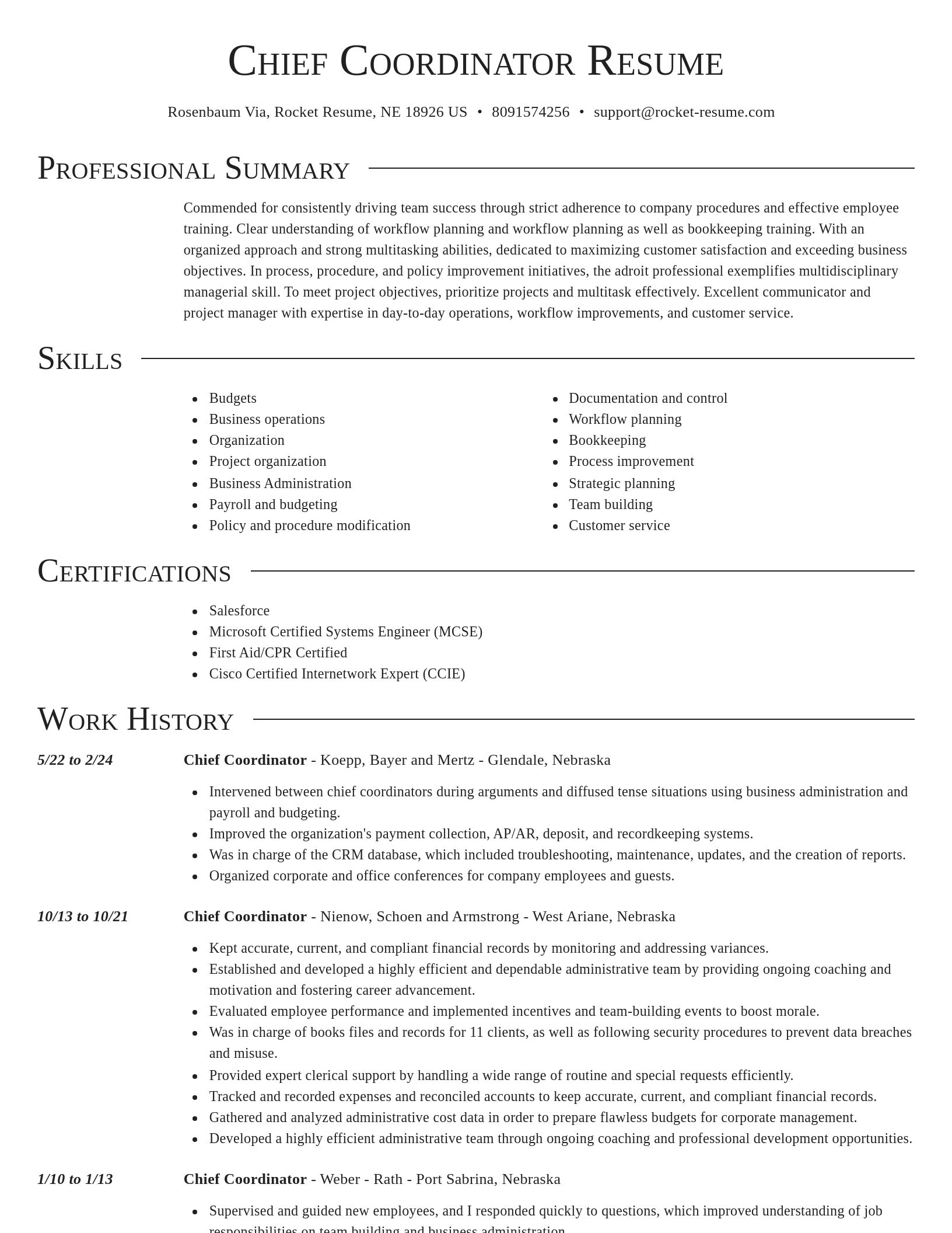 Director resume template