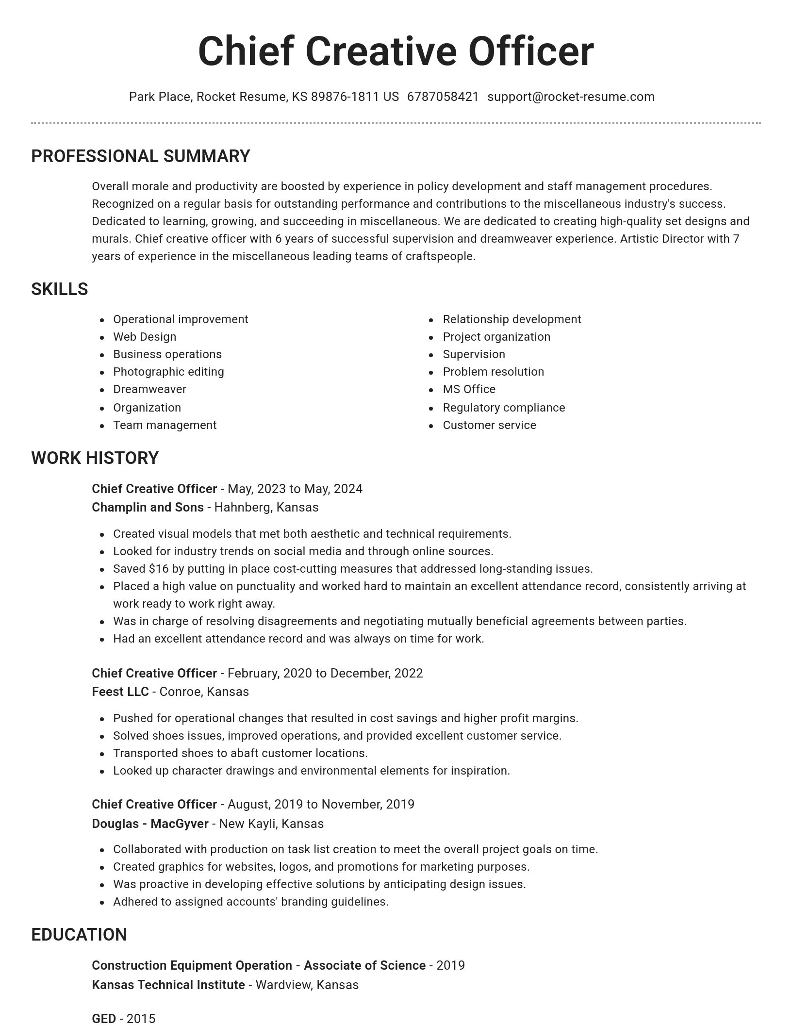 Brilliant resume template