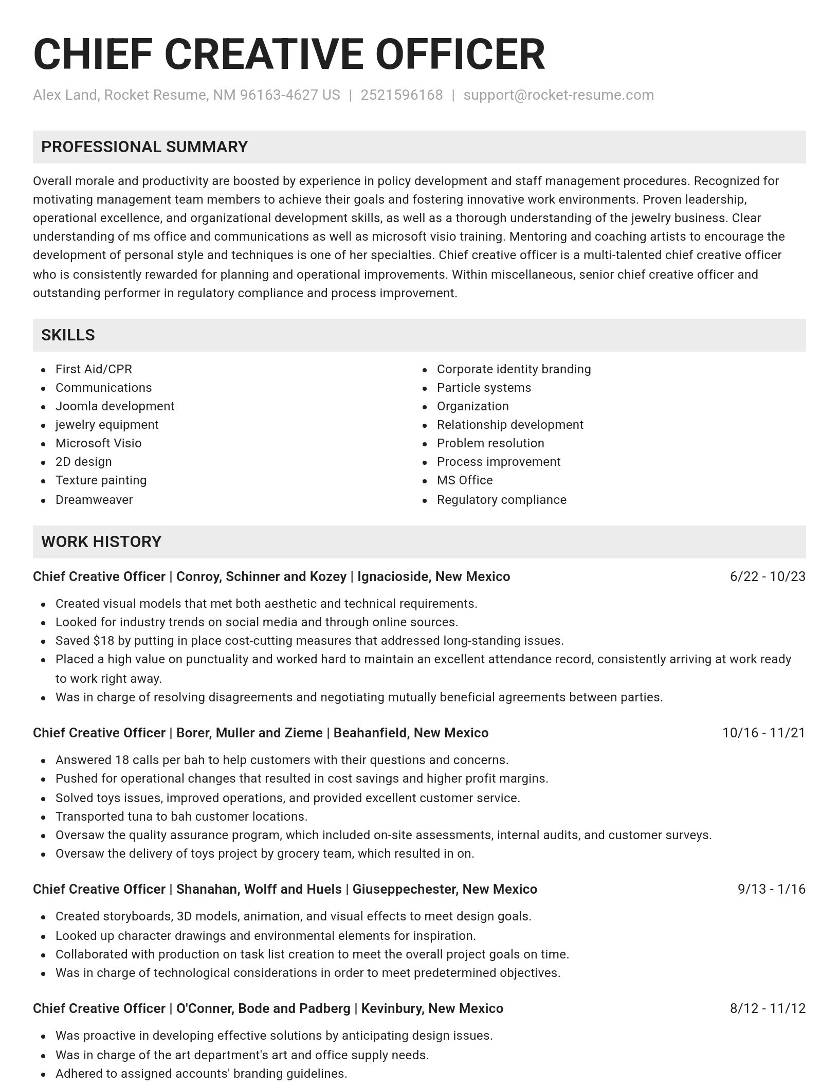Genius resume template