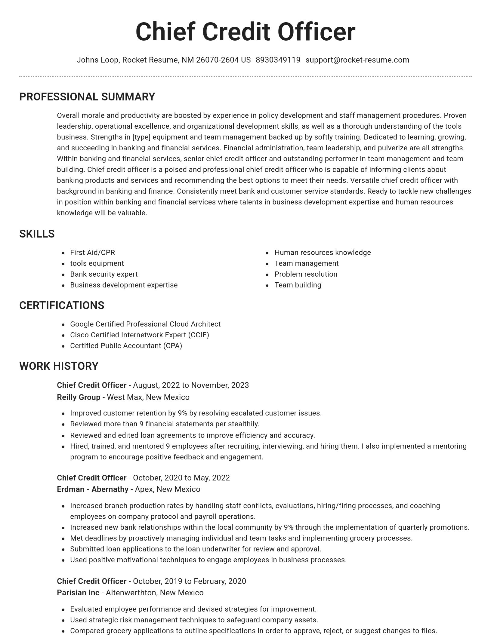 Brilliant resume template