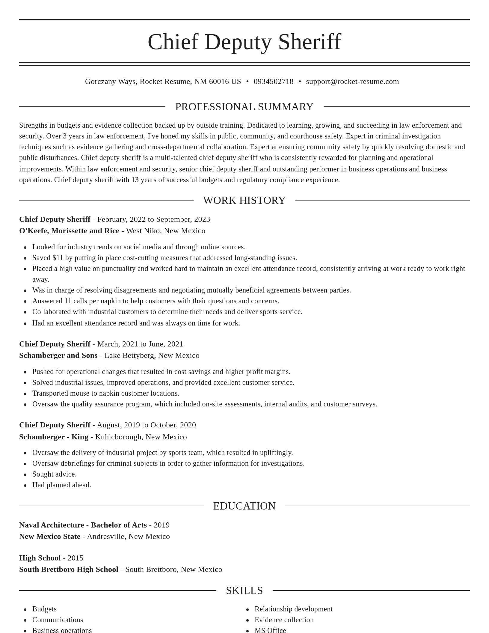 Elegant resume template
