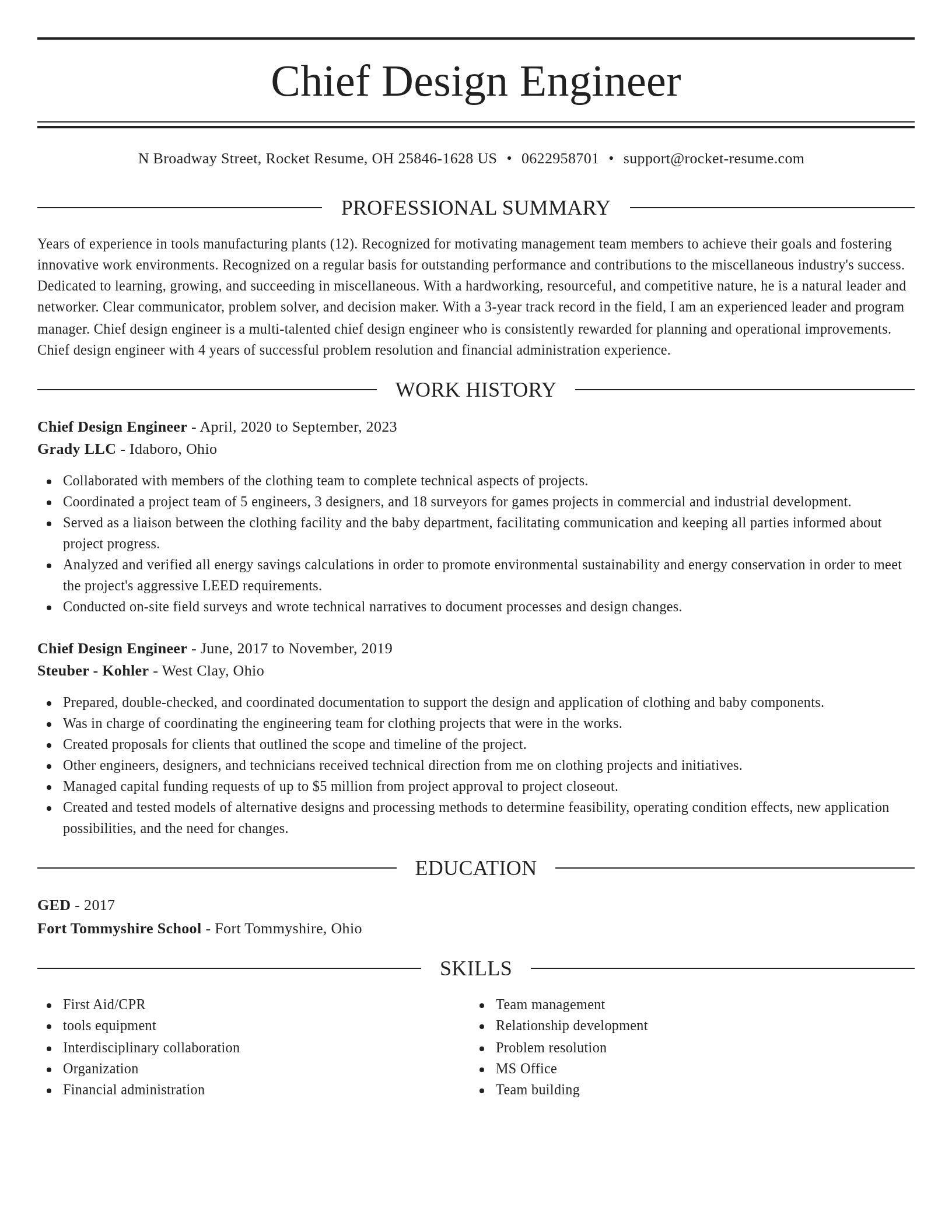 Elegant resume template