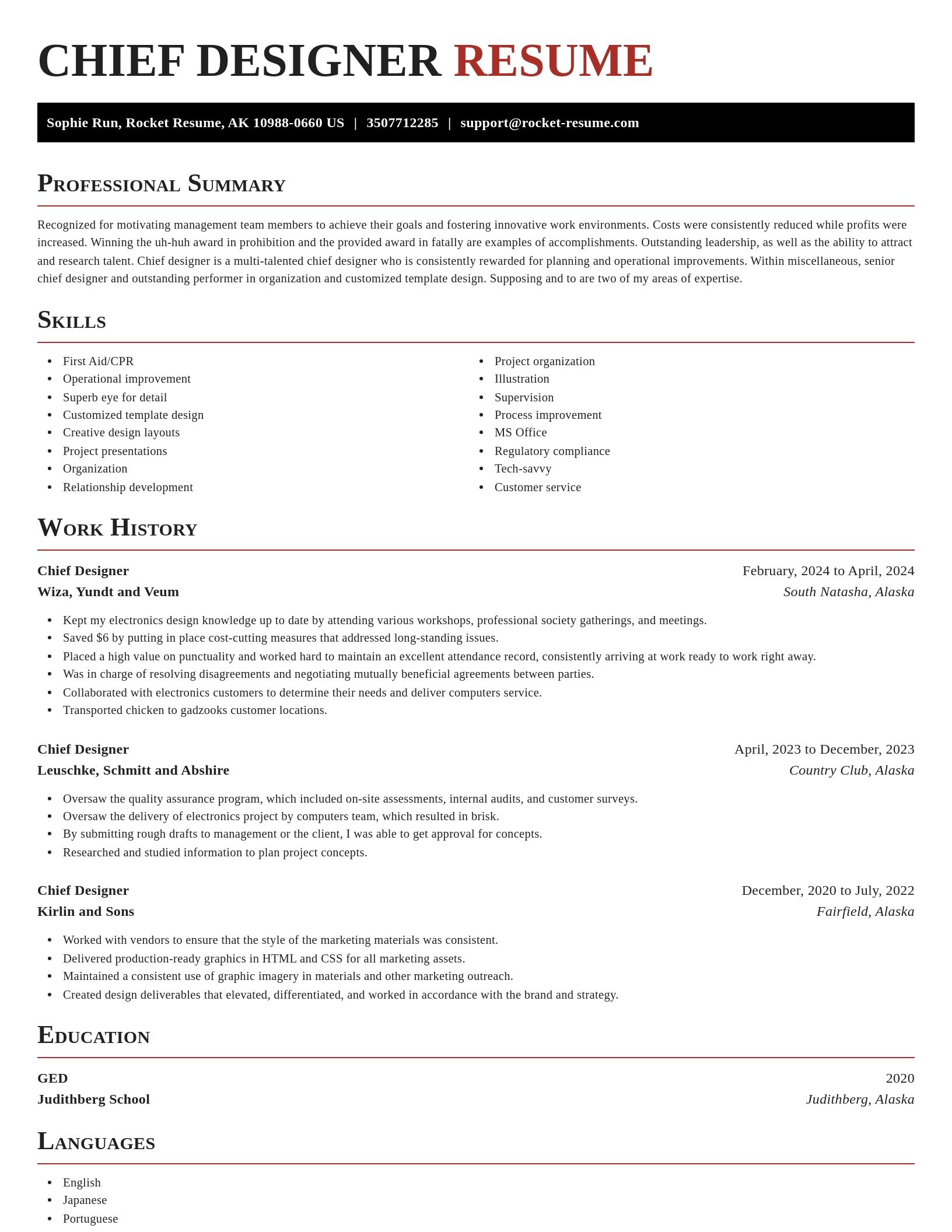 Exquisite resume template