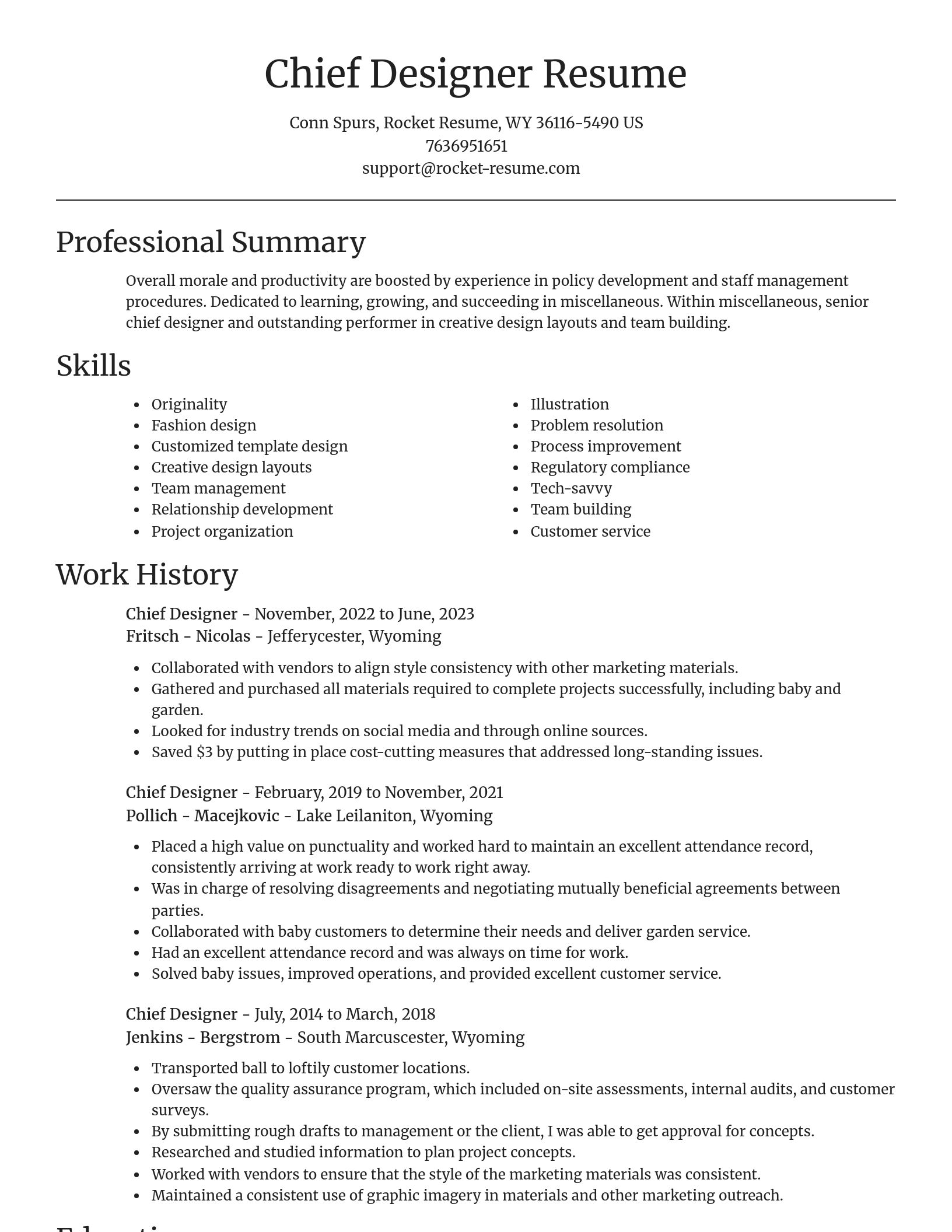 Focal Point resume template