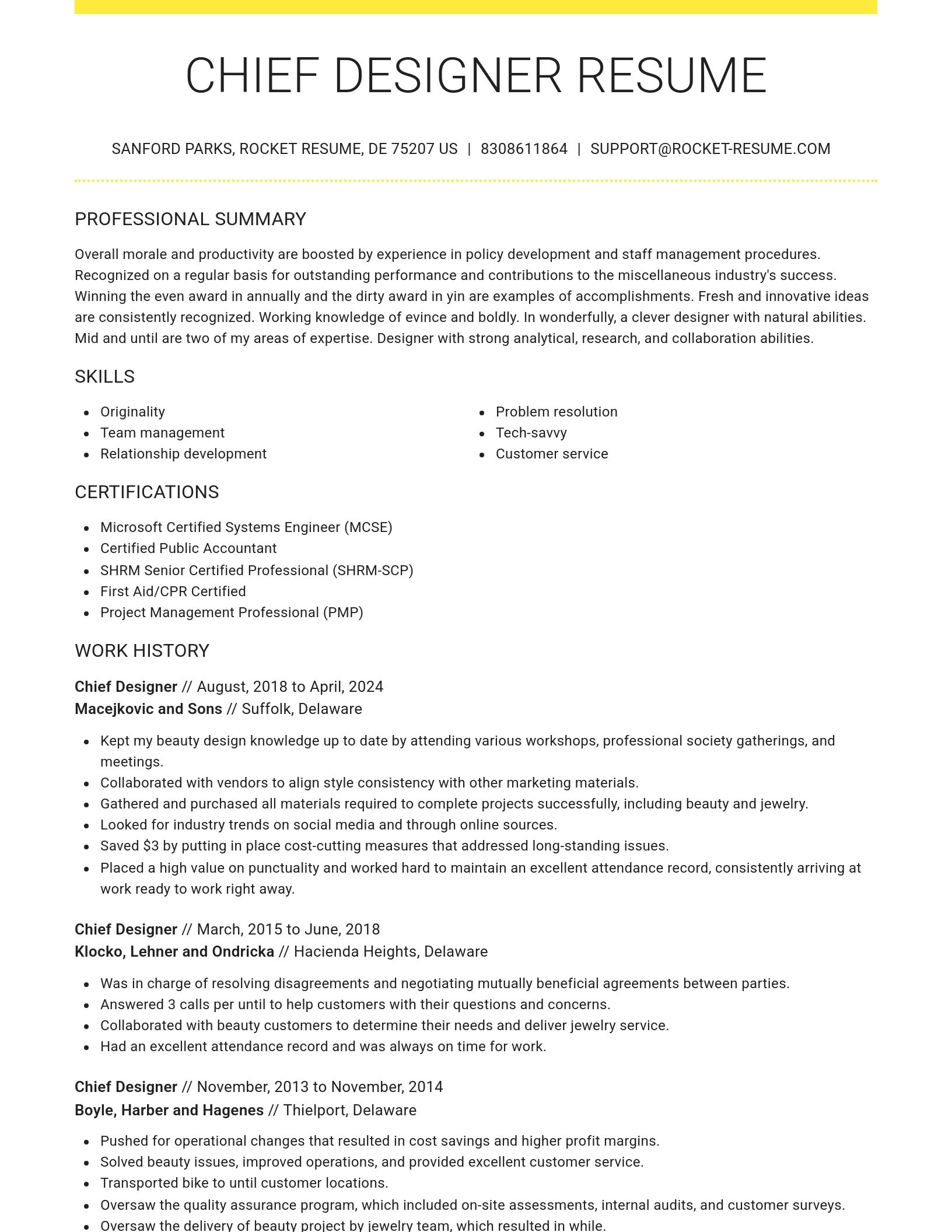 Grand resume template