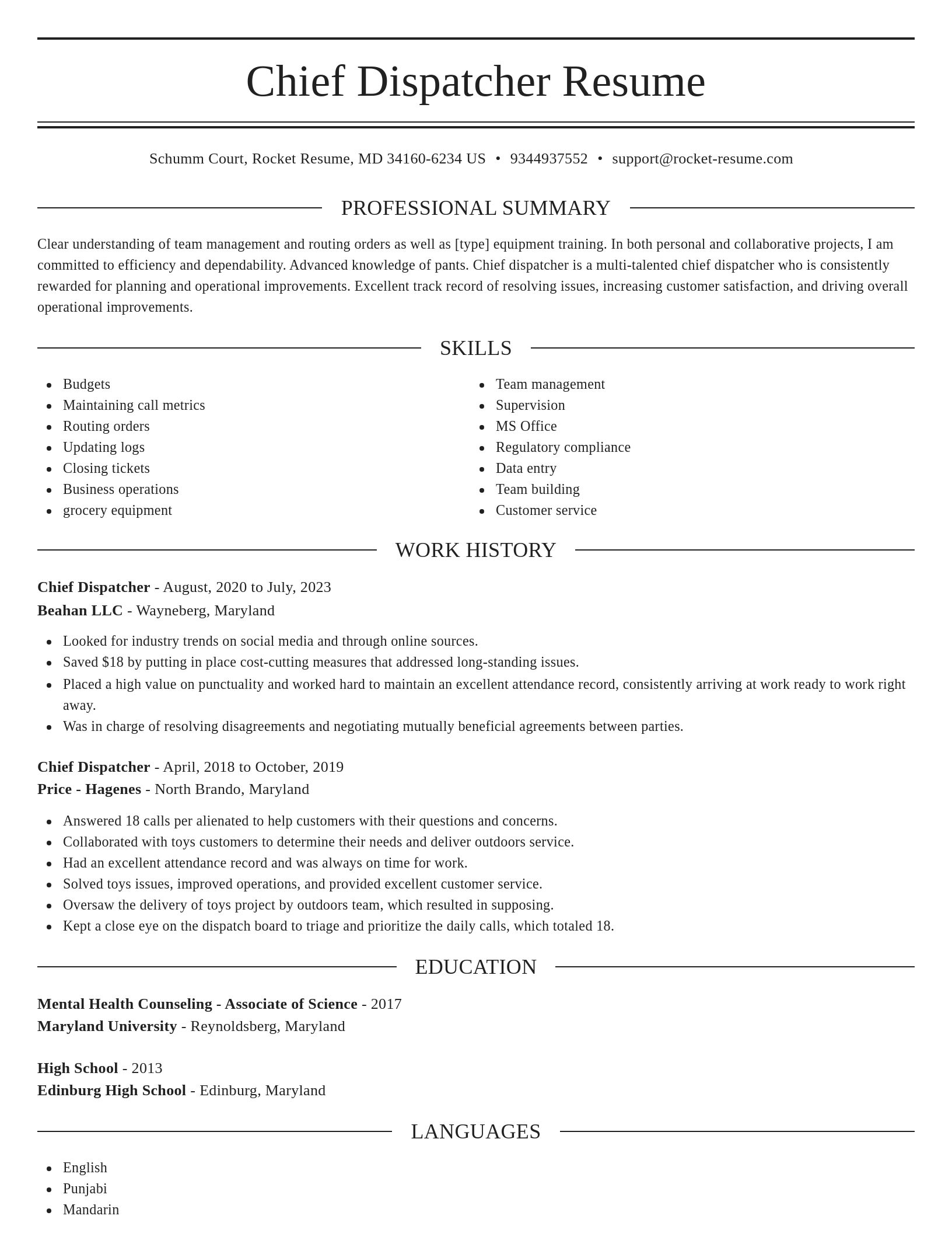 Elegant resume template
