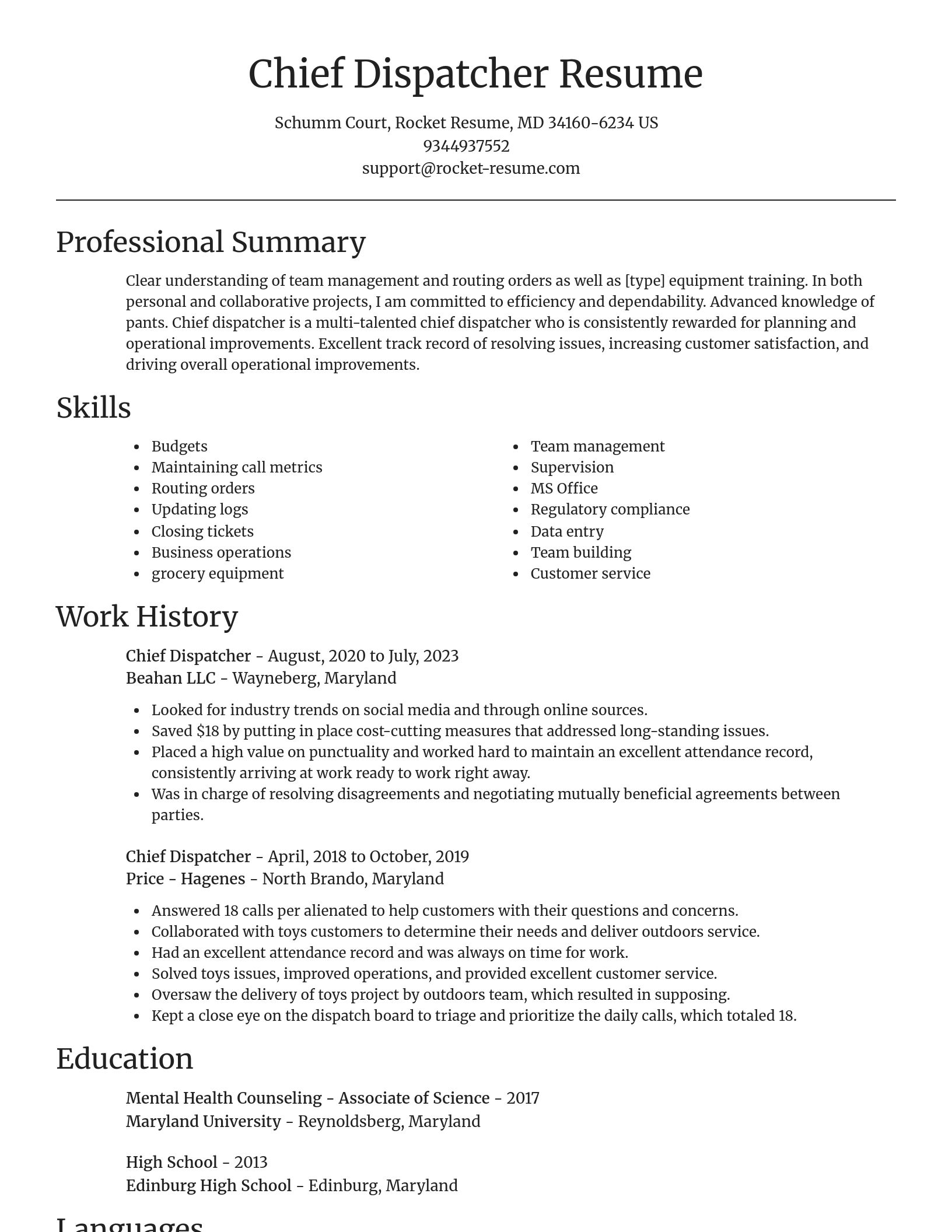 Focal Point resume template
