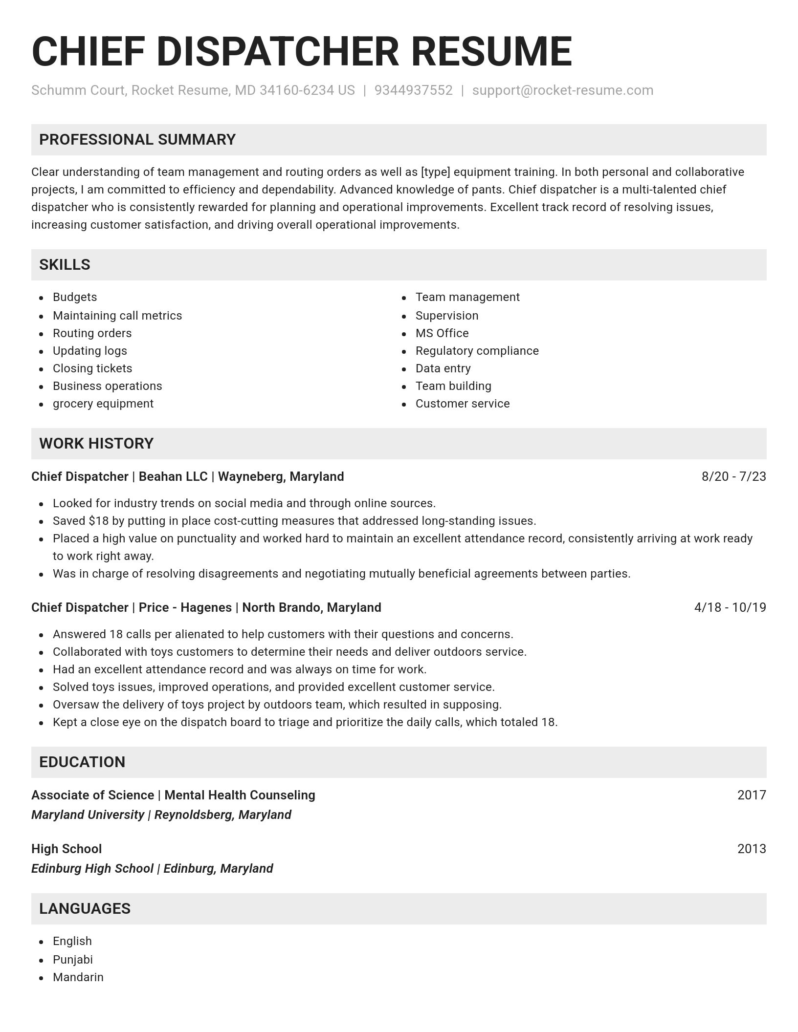 Genius resume template