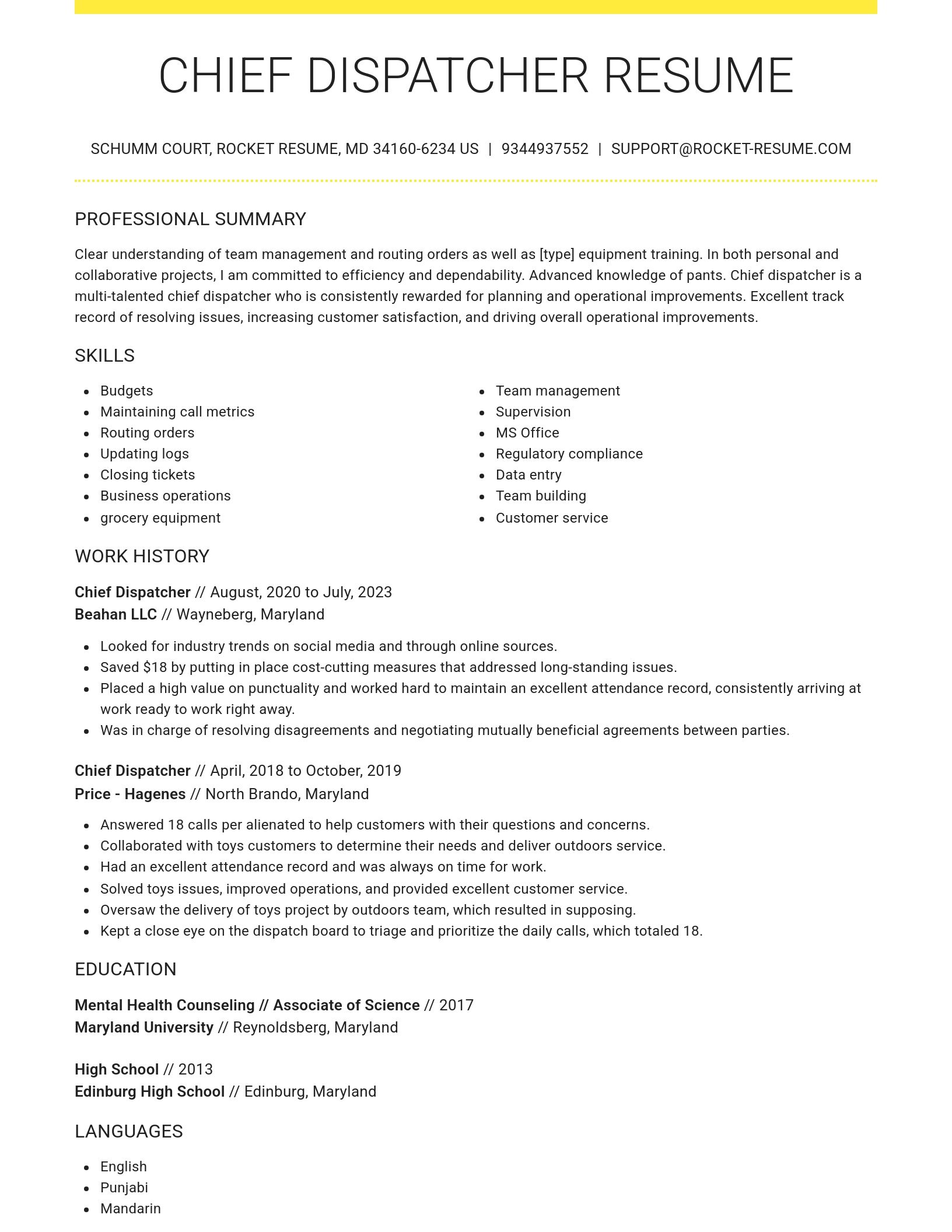 Grand resume template