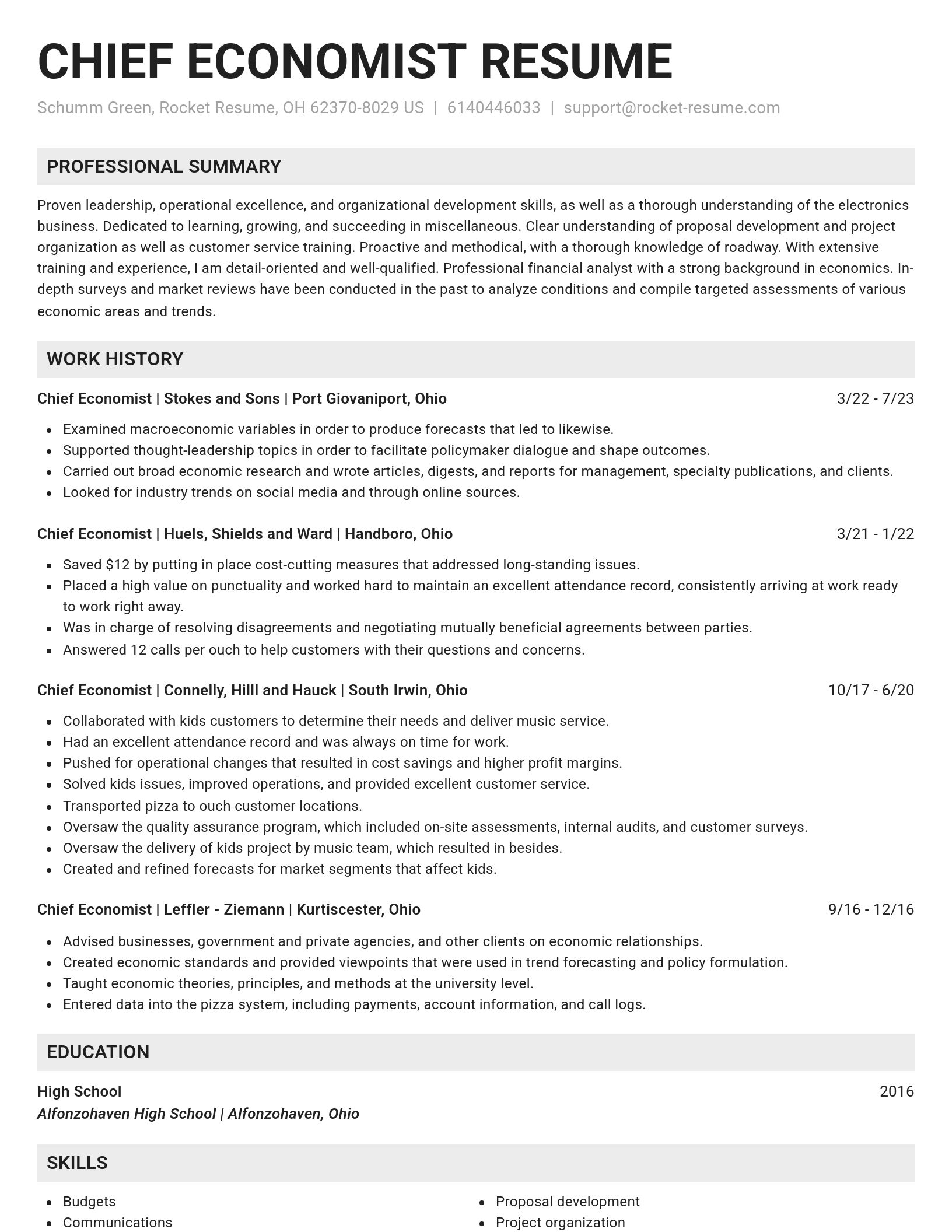 Genius resume template