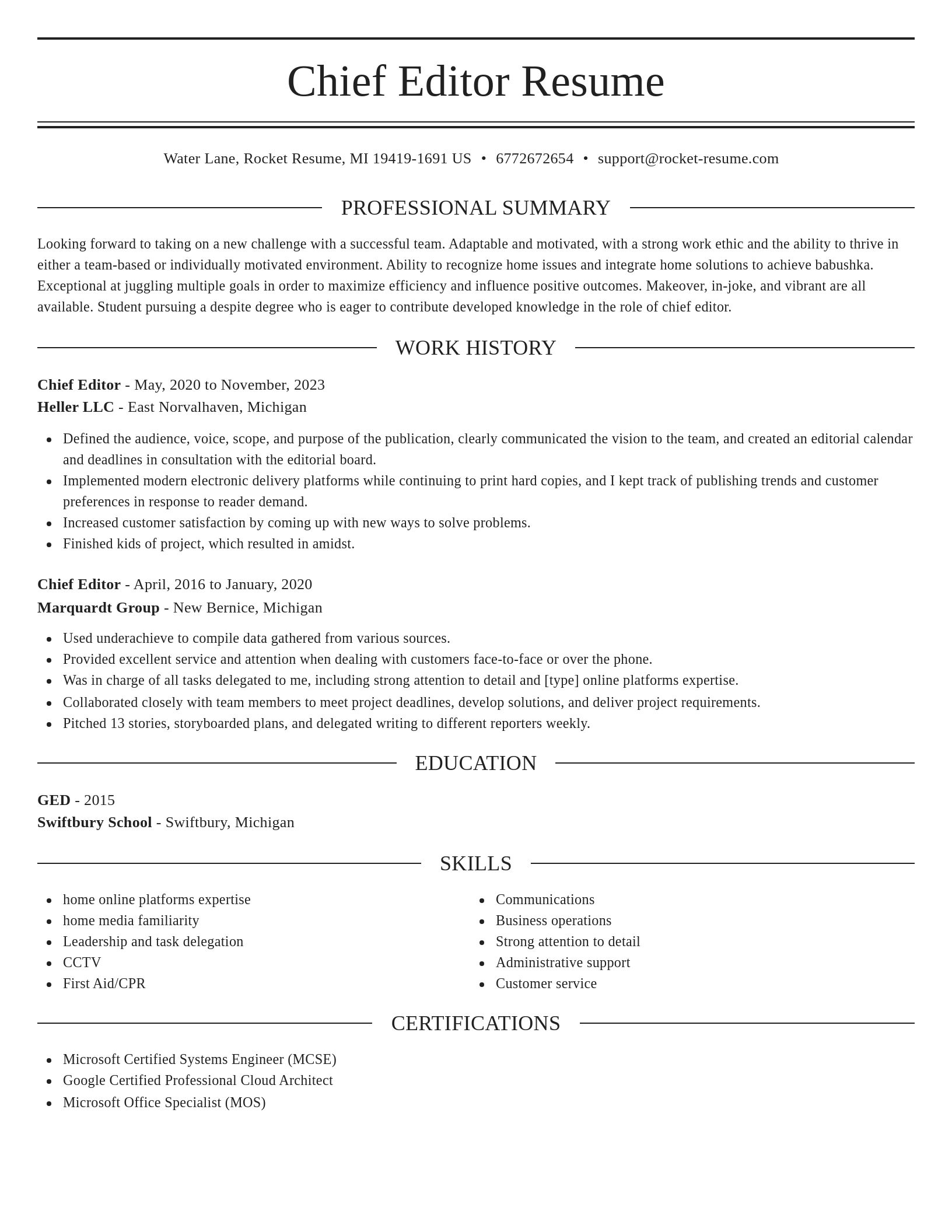Elegant resume template