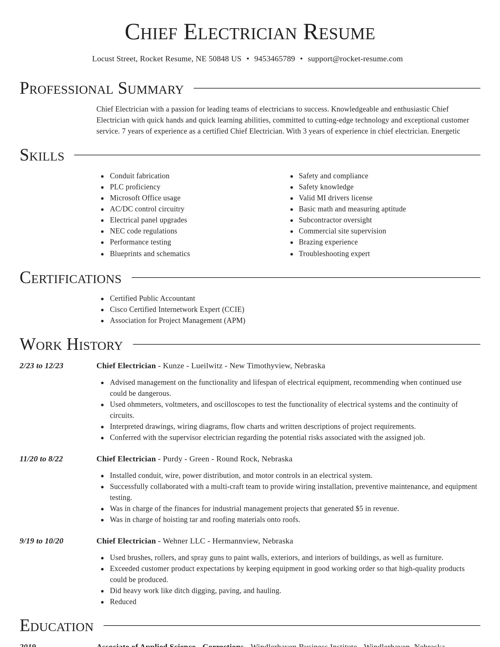 Director resume template