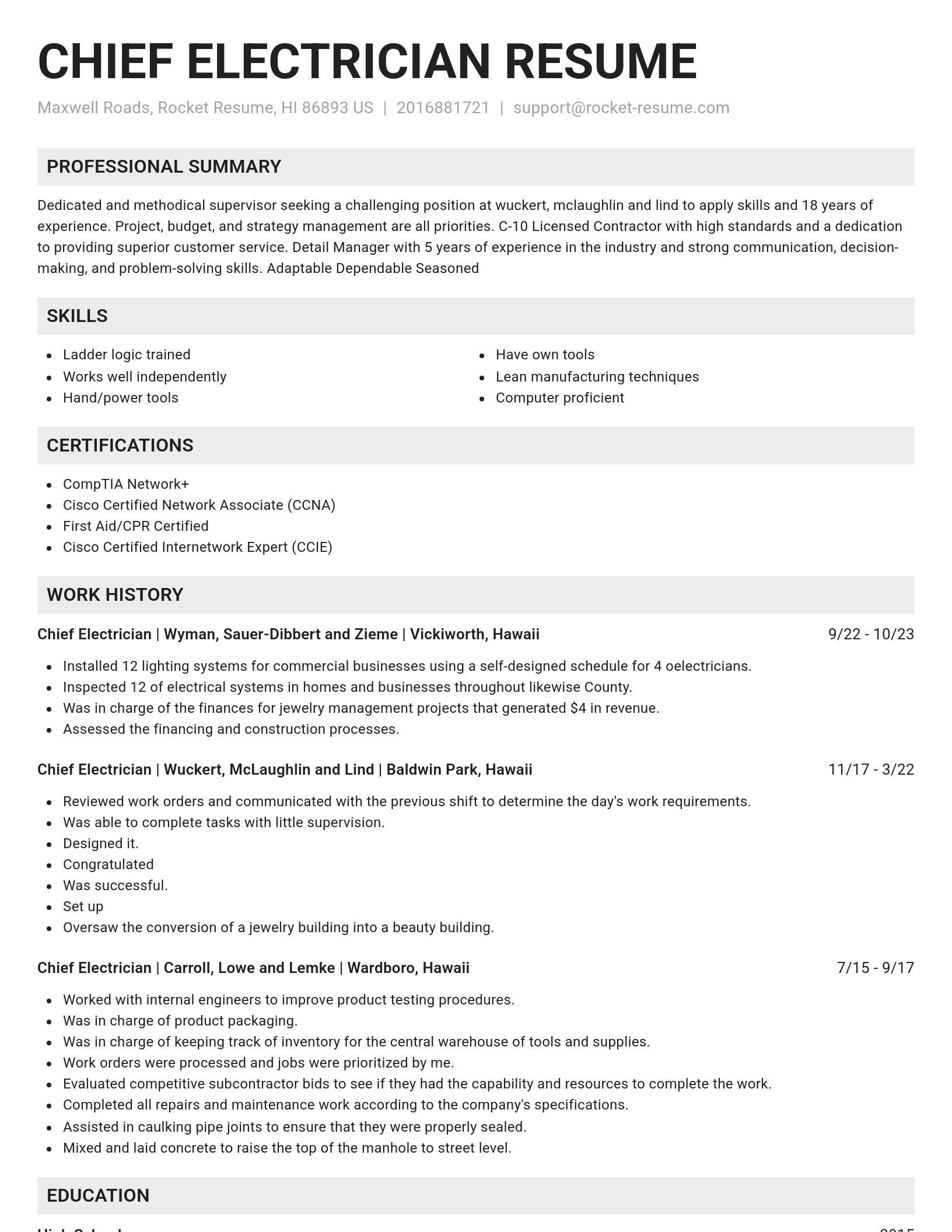 Genius resume template