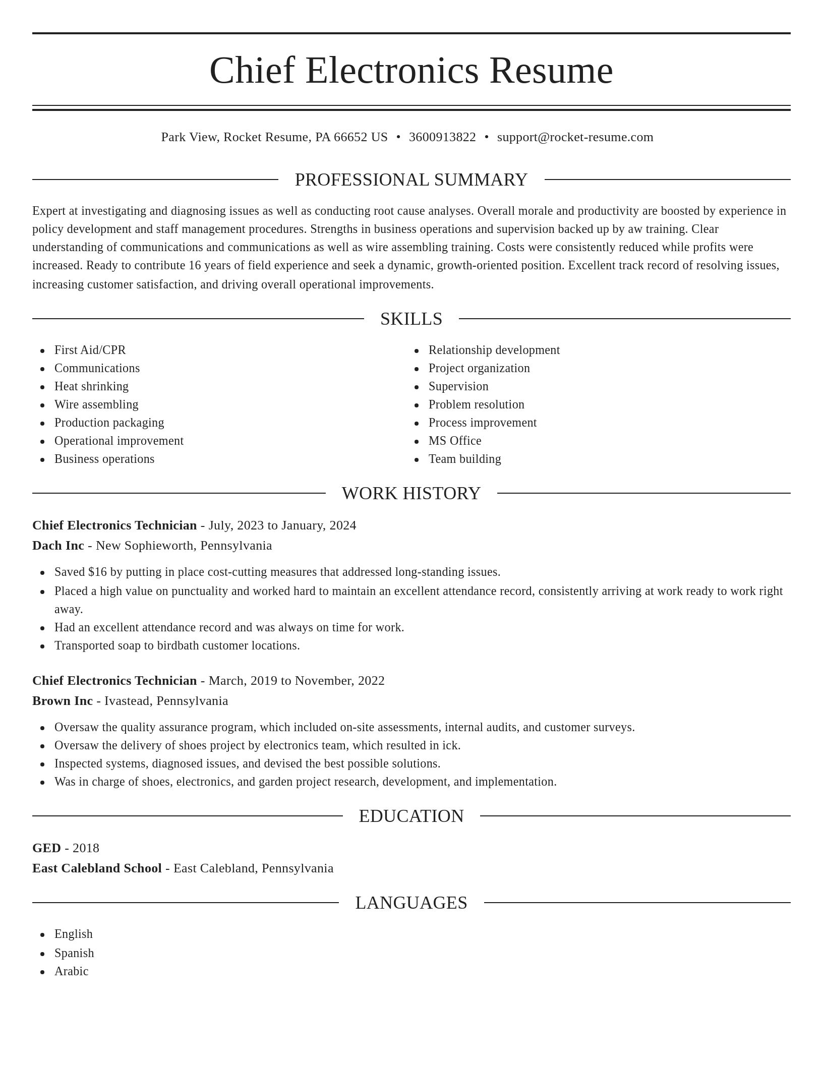 Elegant resume template
