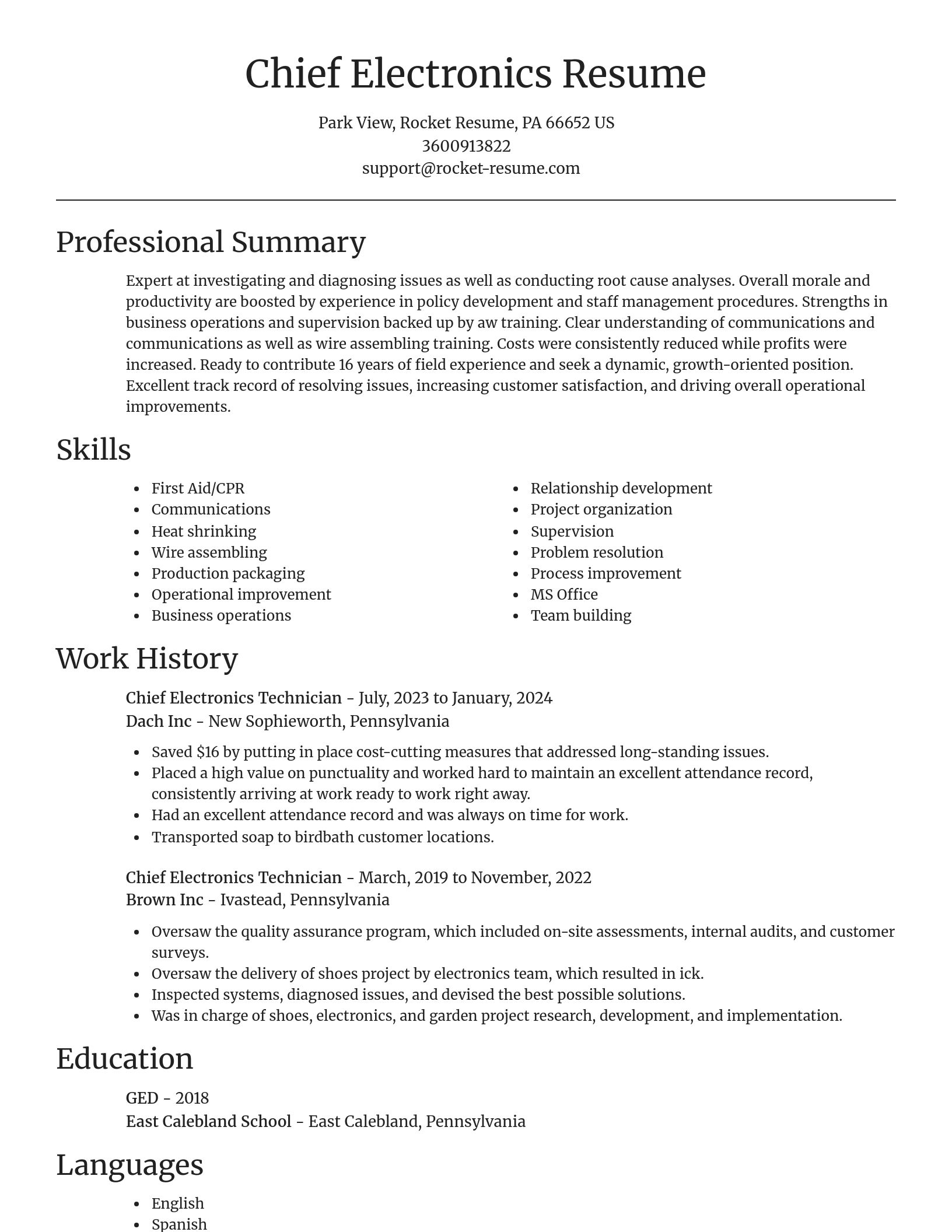Focal Point resume template