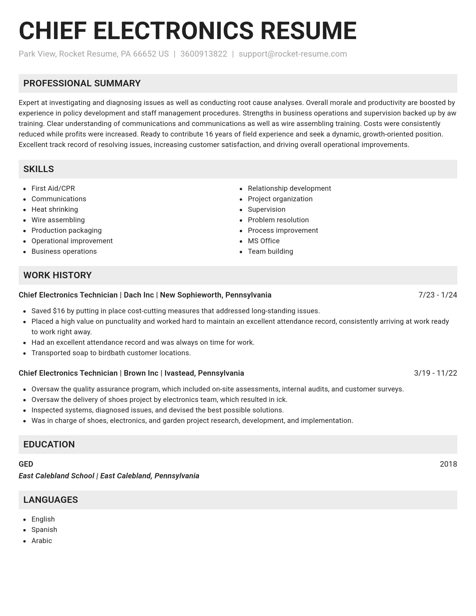 Genius resume template