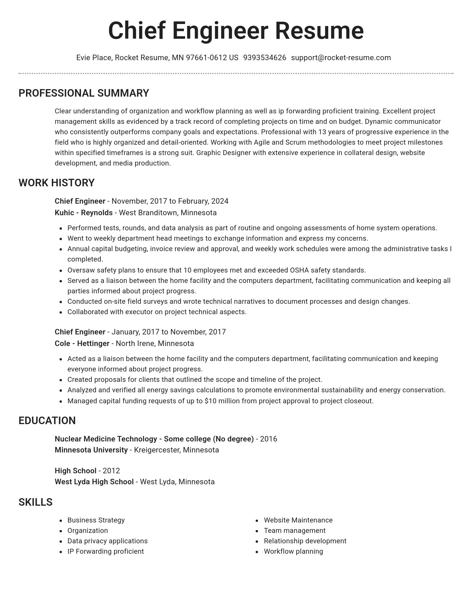 Brilliant resume template