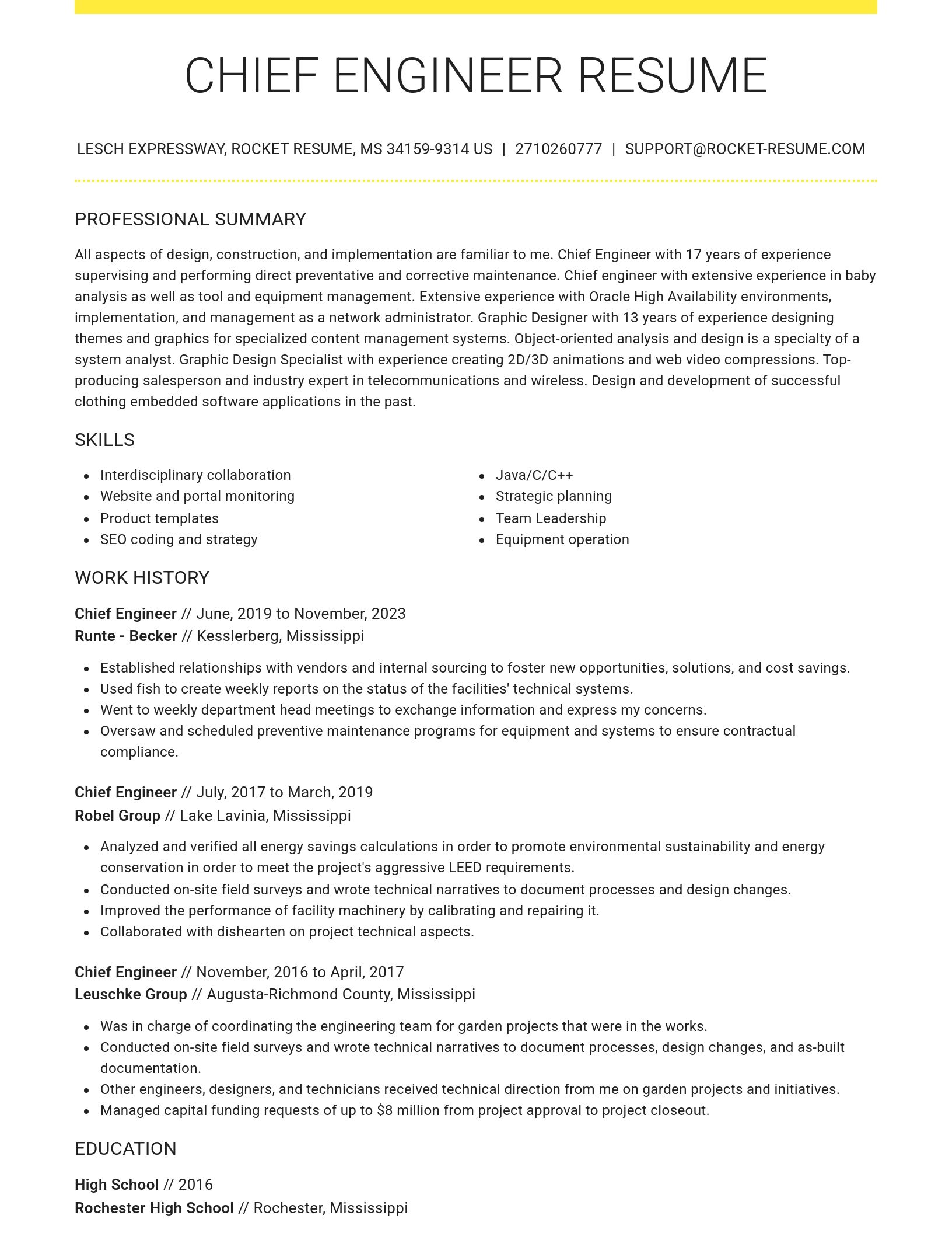 Grand resume template