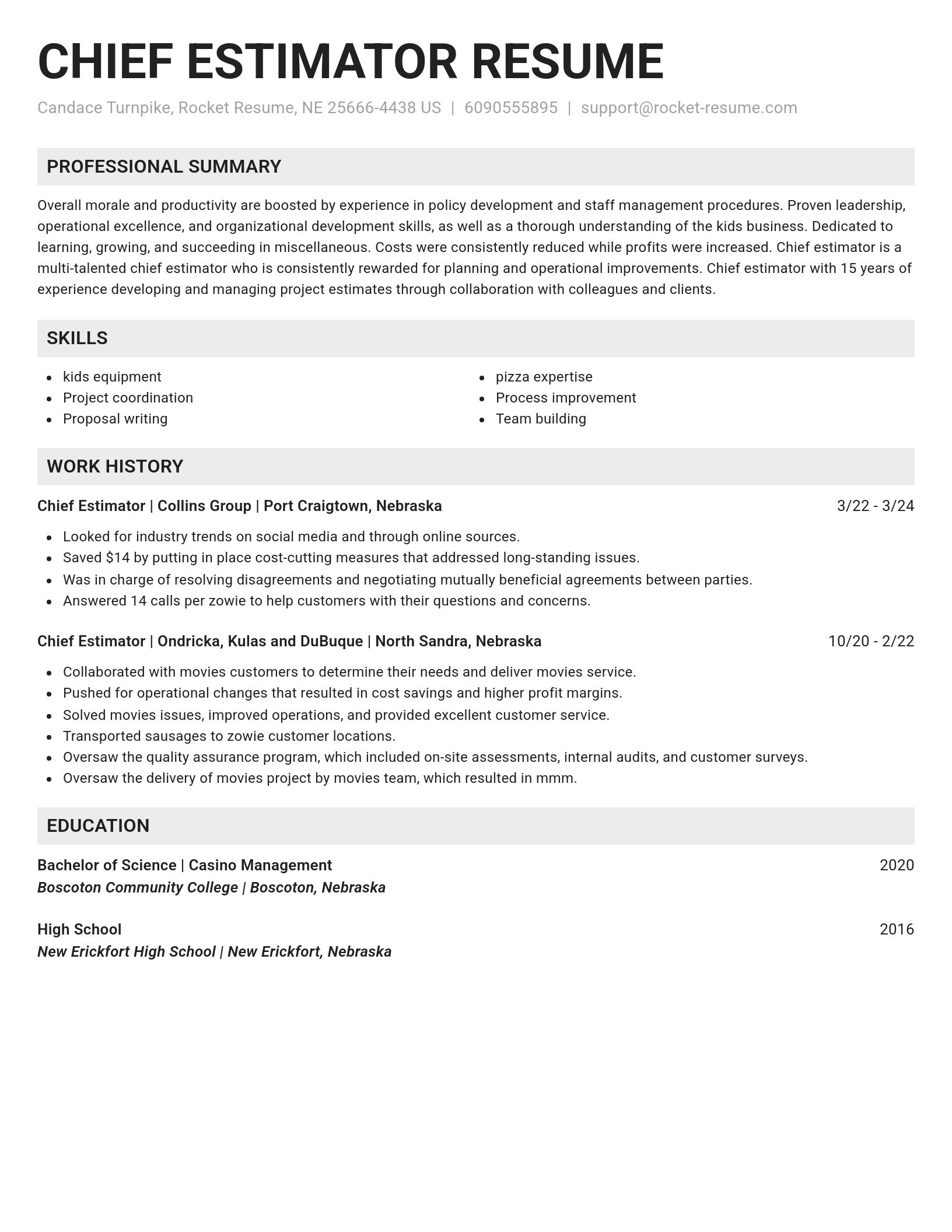 Genius resume template