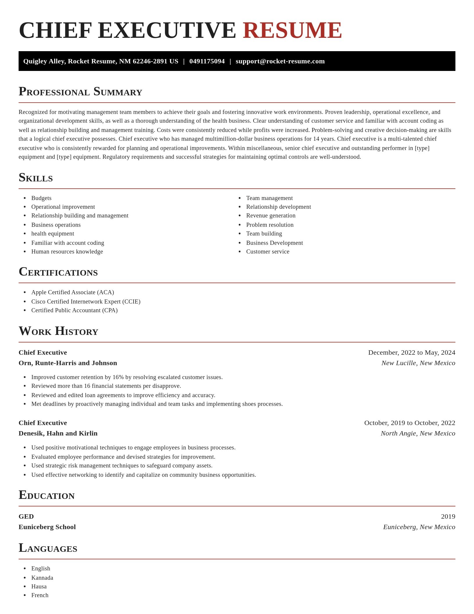 Exquisite resume template