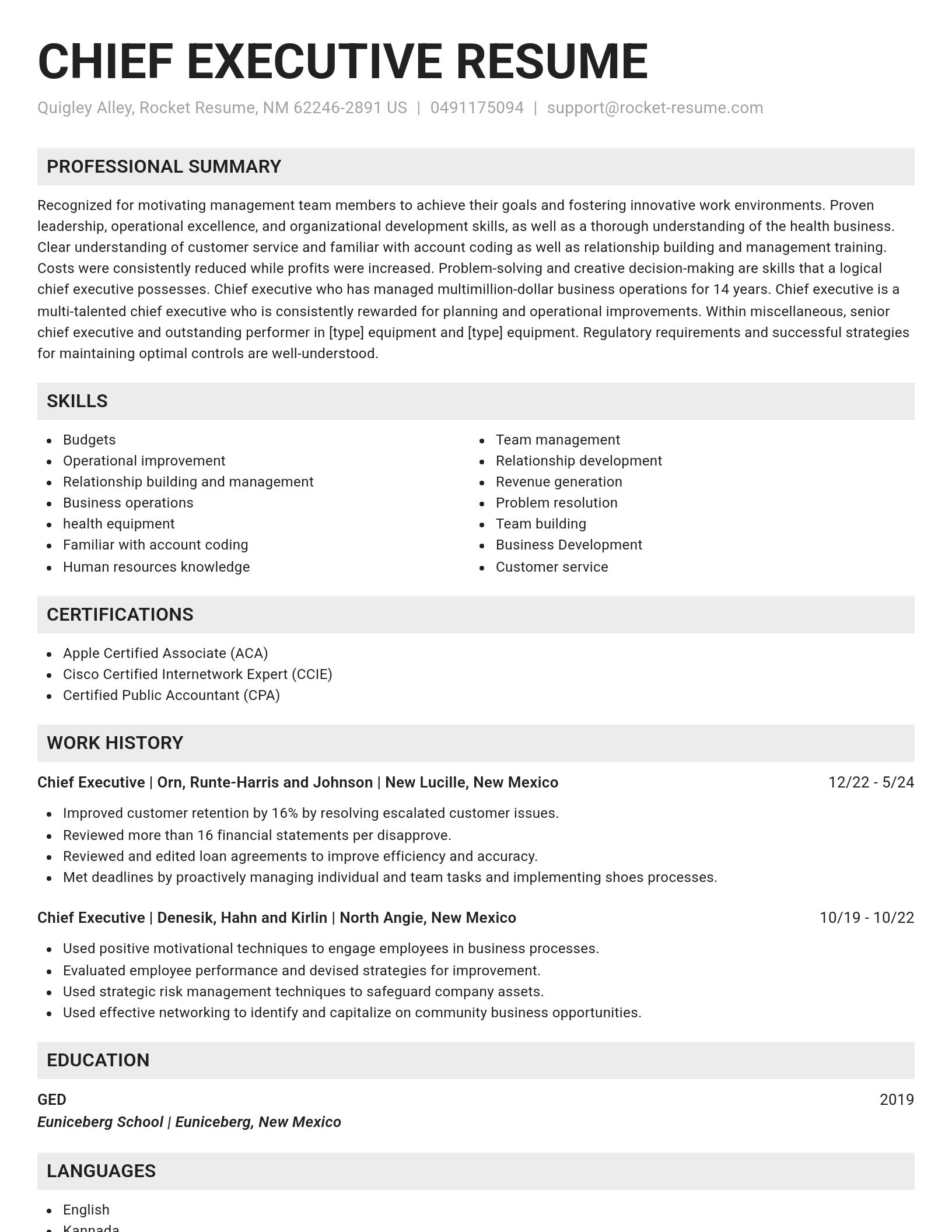 Genius resume template