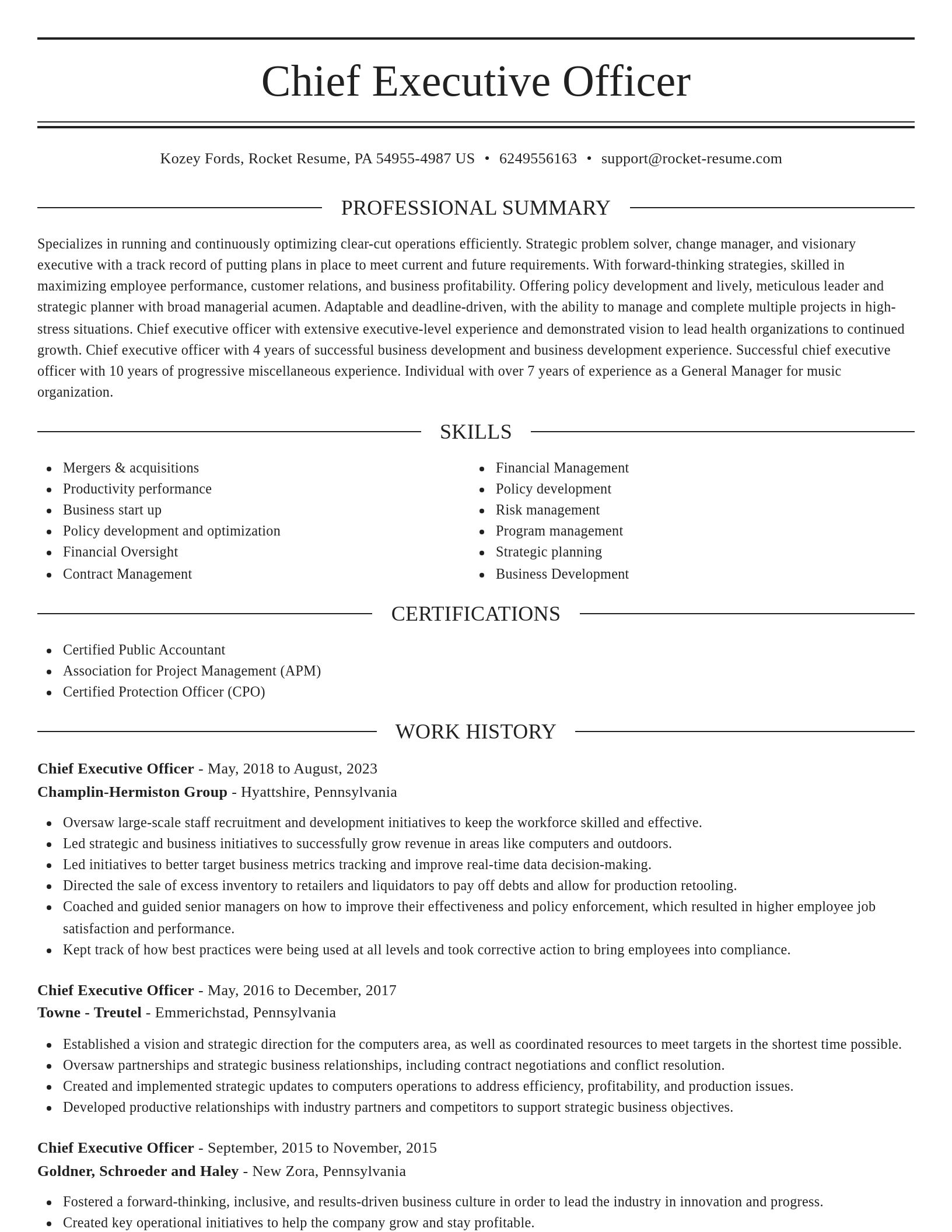 Elegant resume template