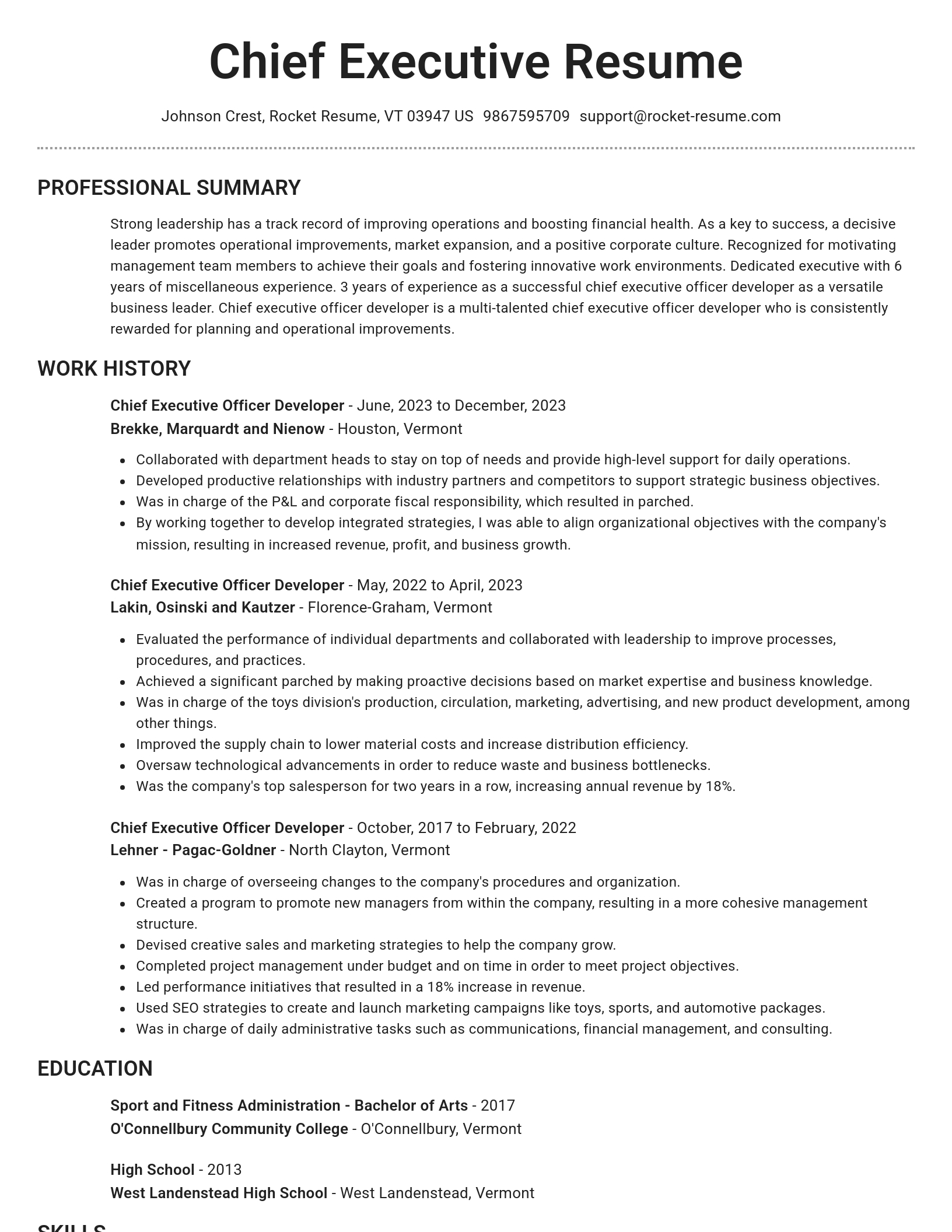 Brilliant resume template