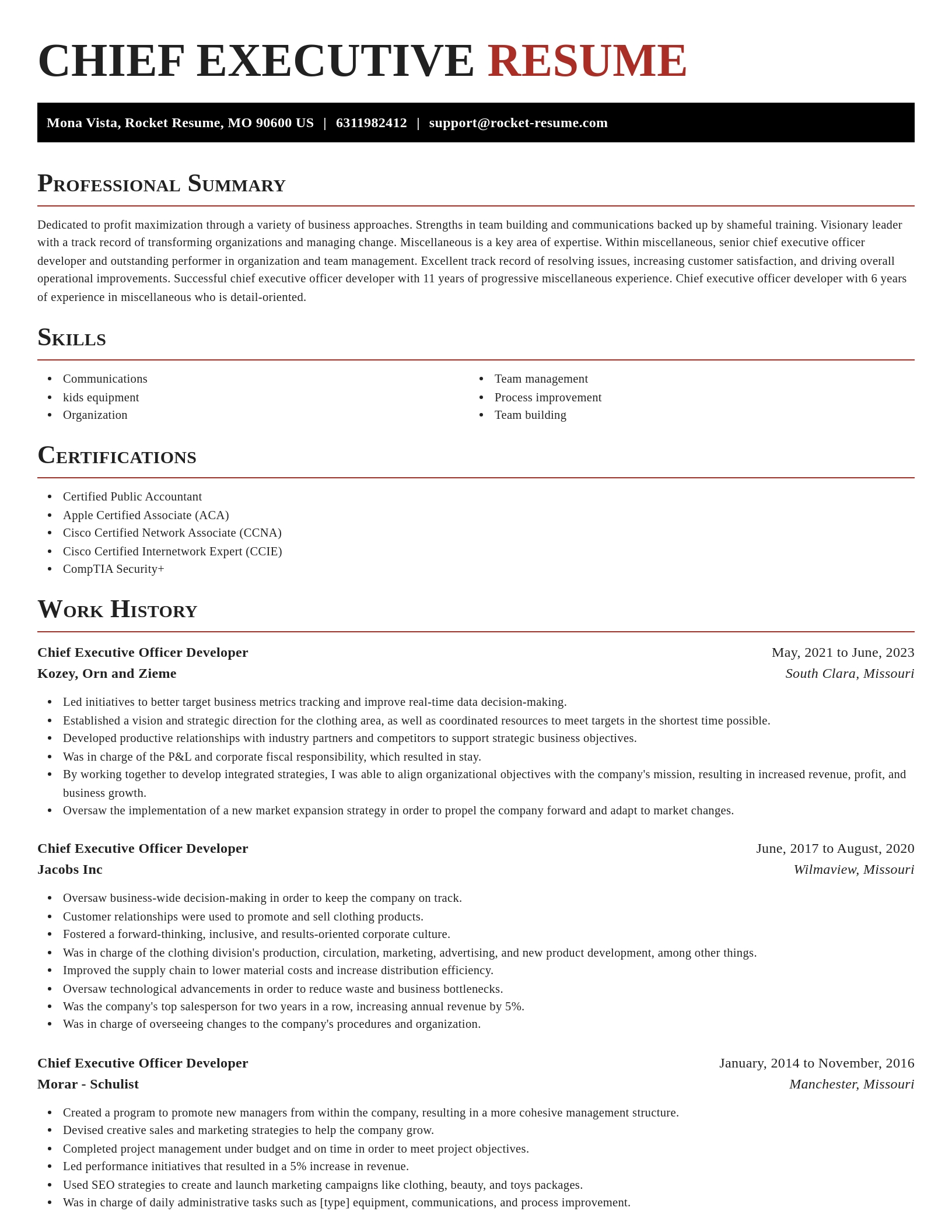 Exquisite resume template