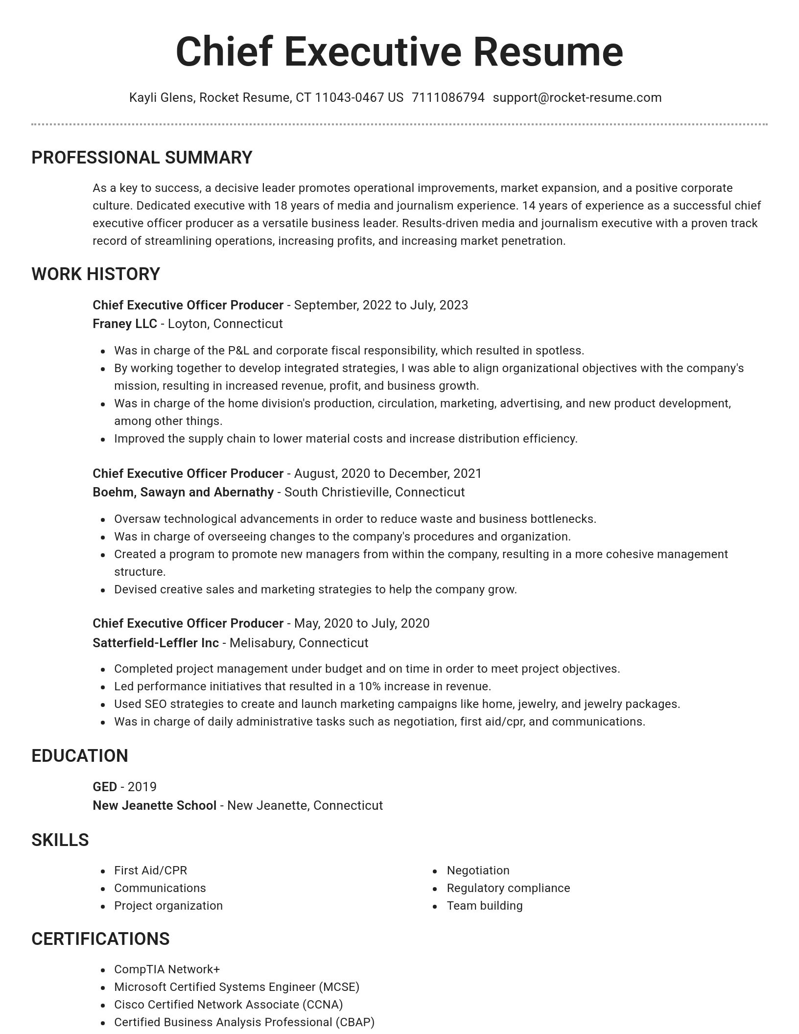 Brilliant resume template