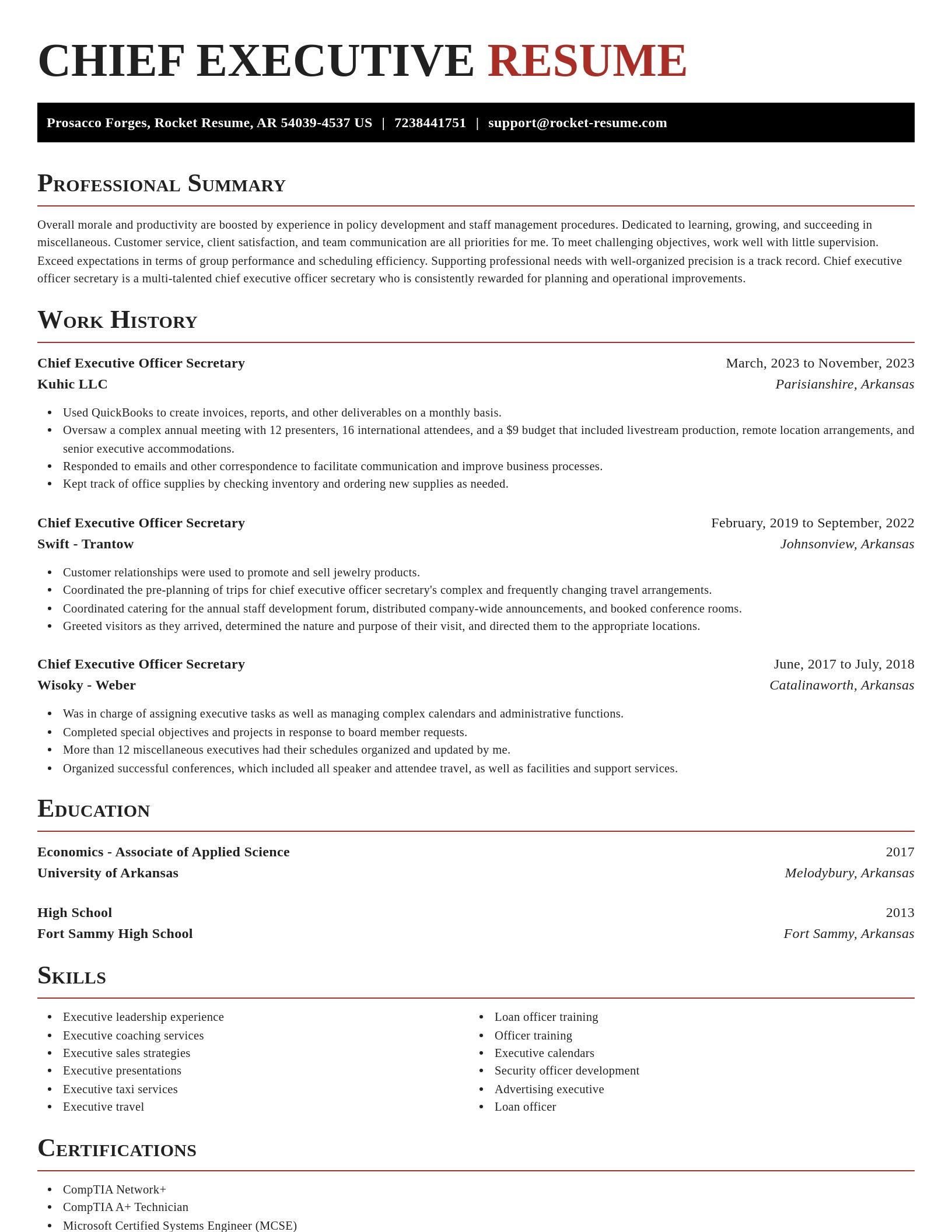 Exquisite resume template