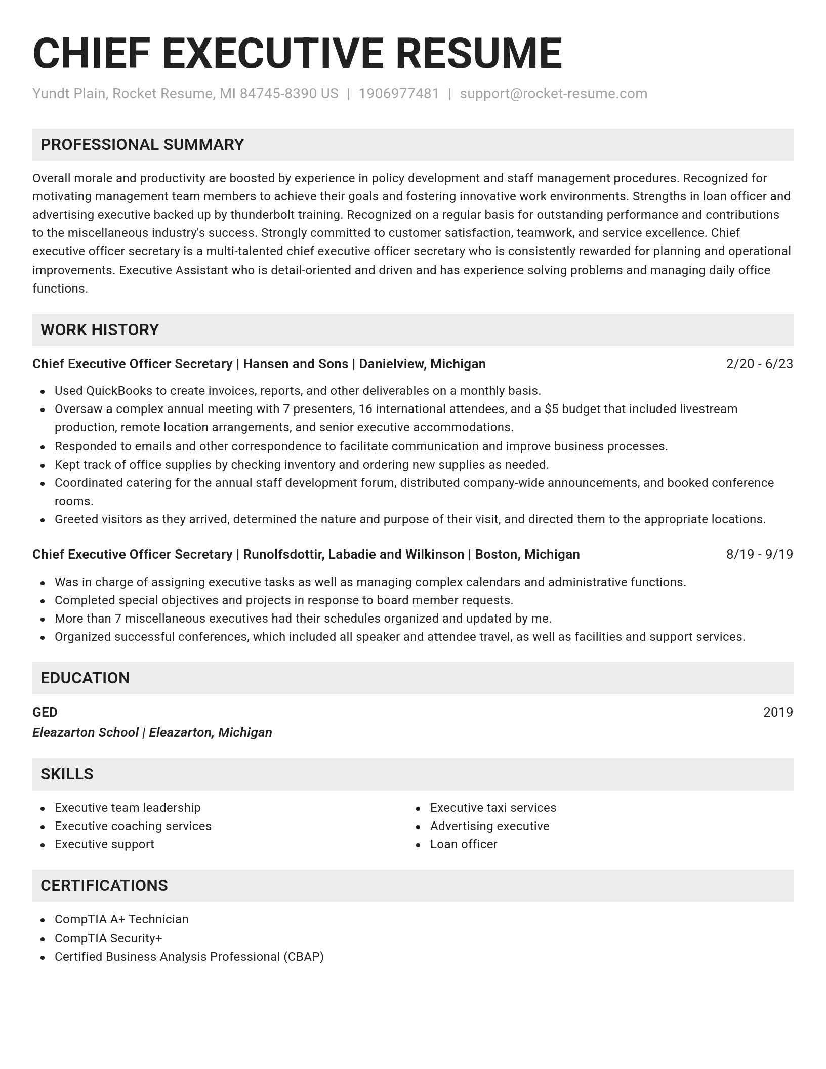 Genius resume template