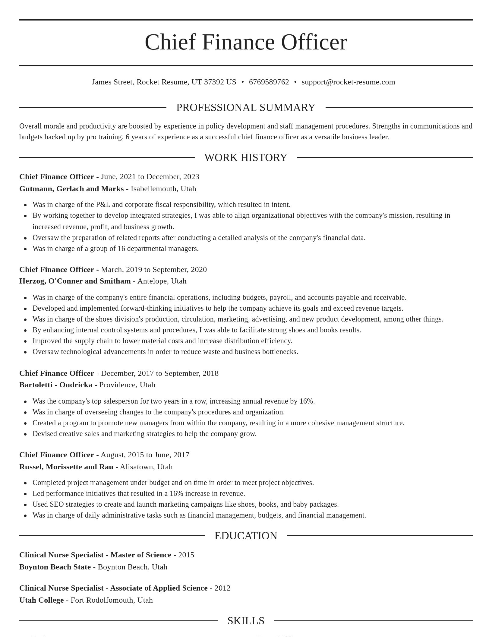 Elegant resume template