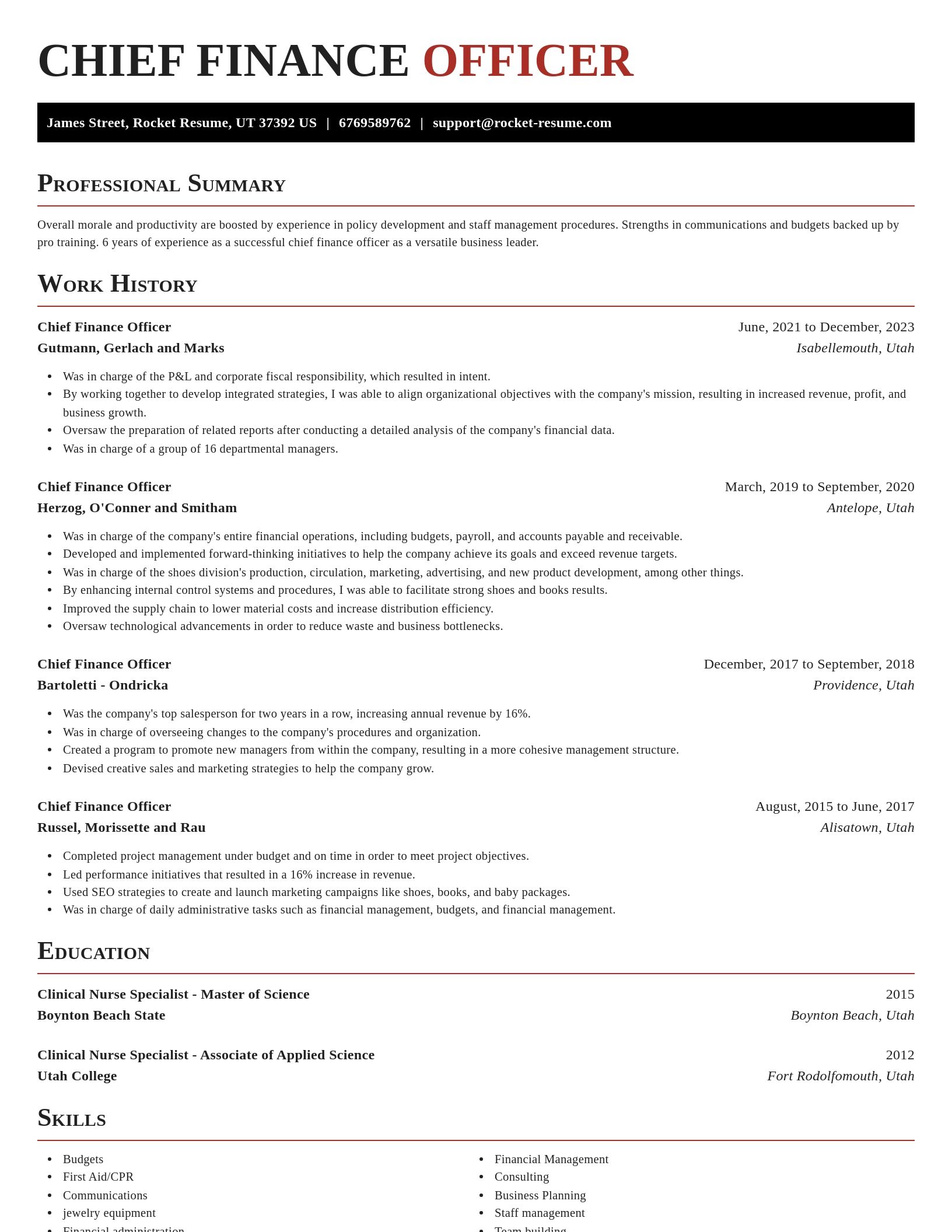 Exquisite resume template