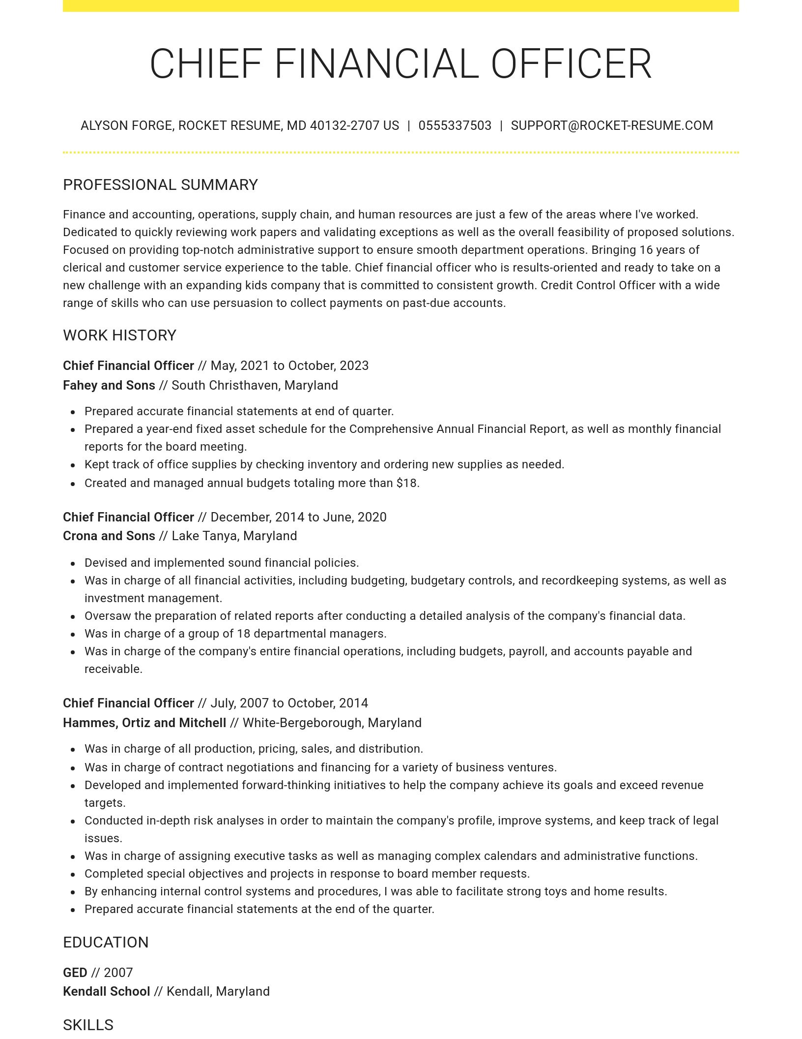 Grand resume template