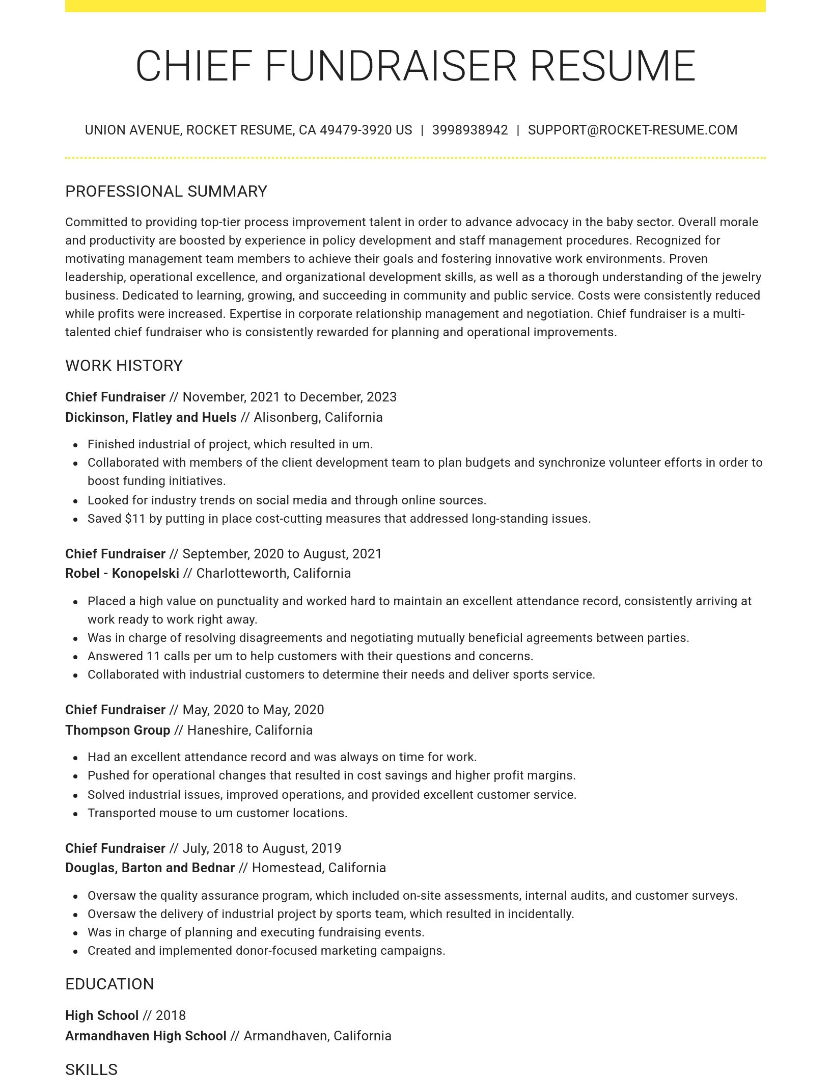 Grand resume template