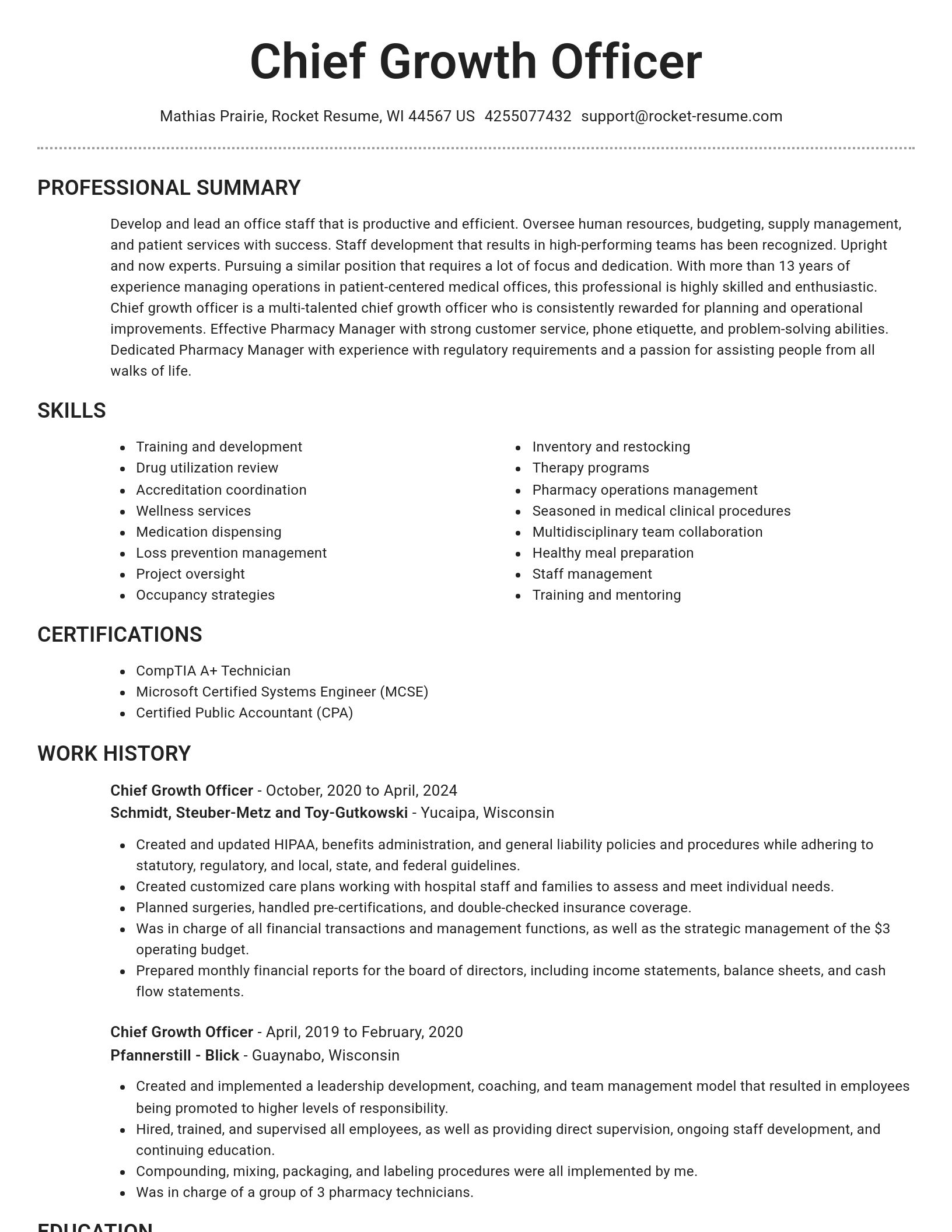Brilliant resume template