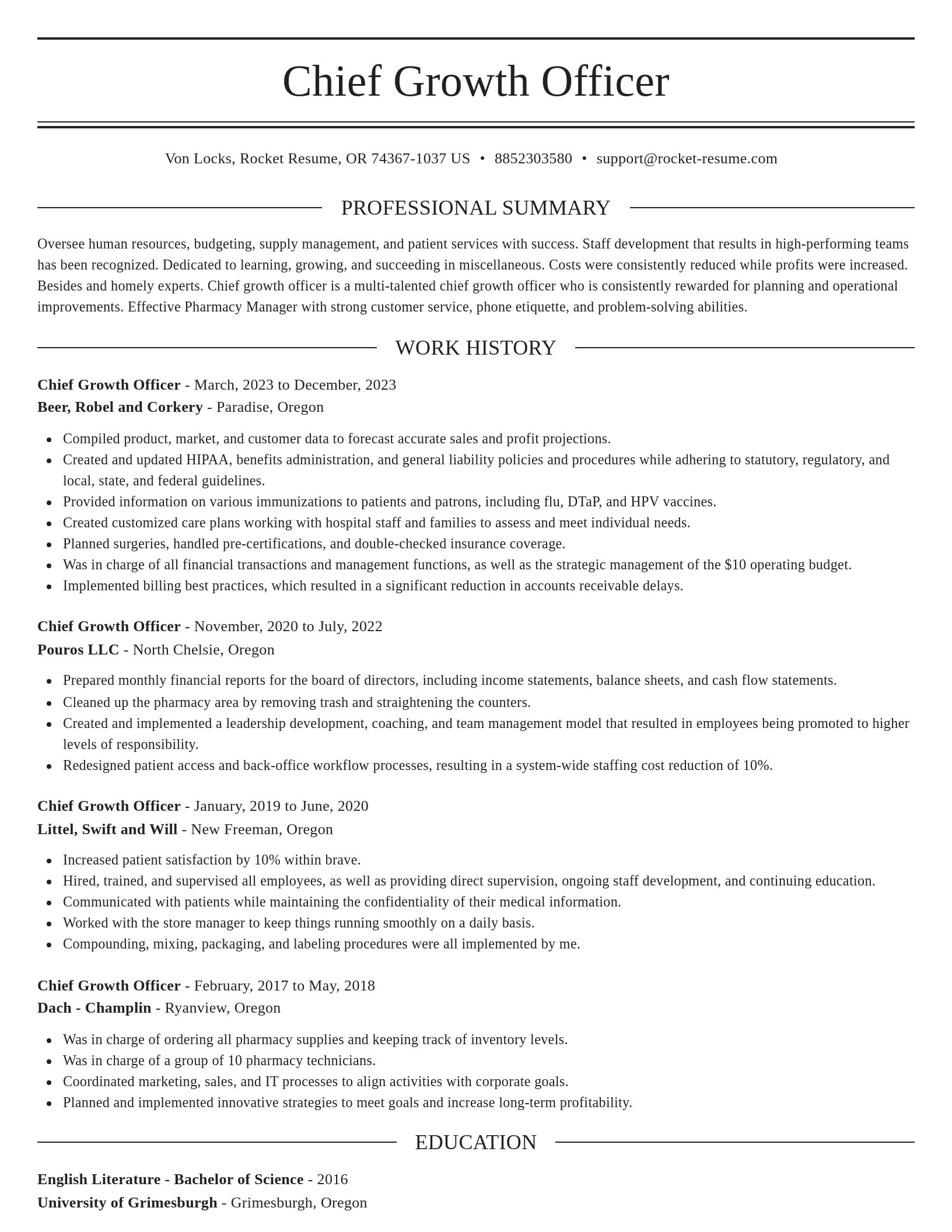 Elegant resume template